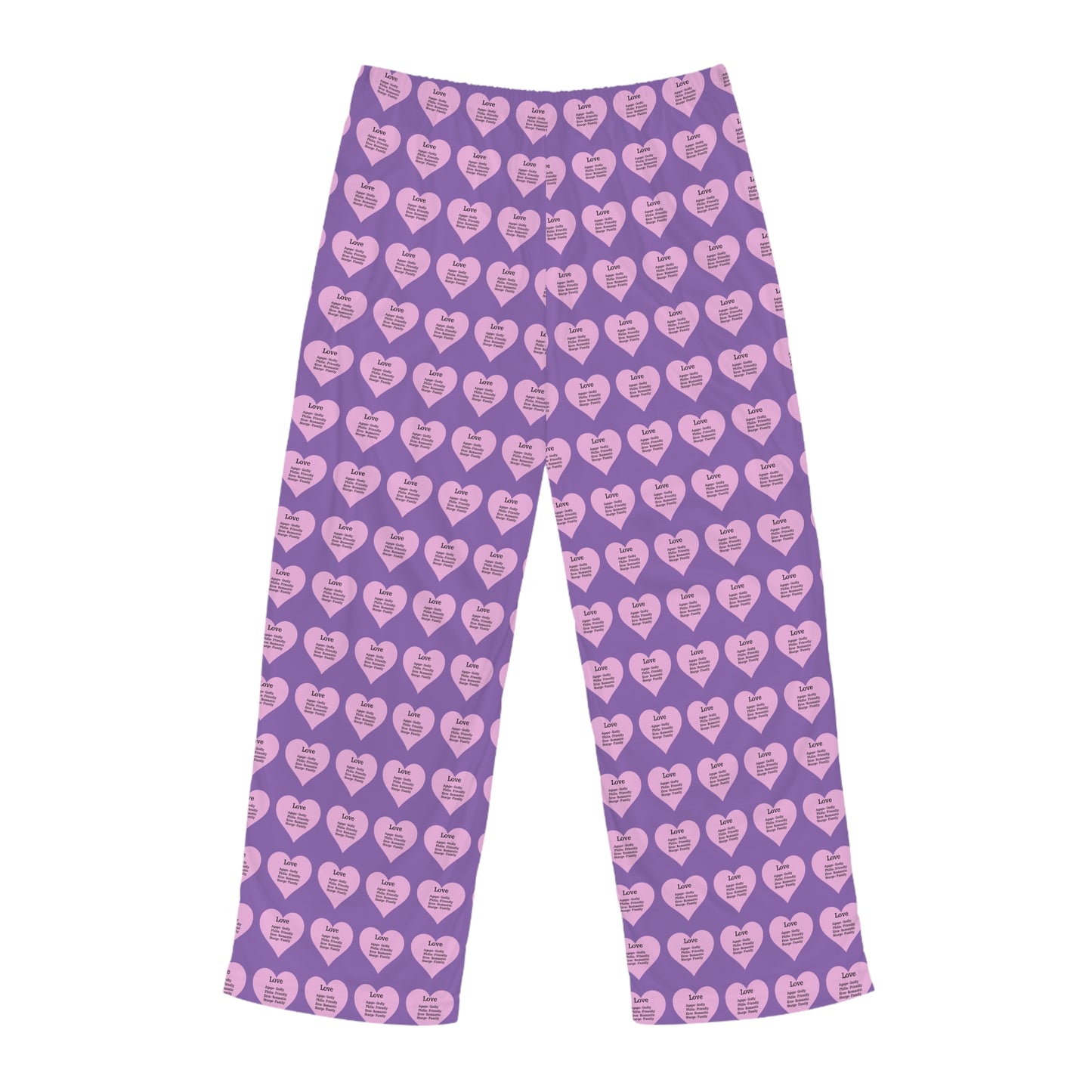 Men's All-Over Print Pajama Pants (Light Purple)