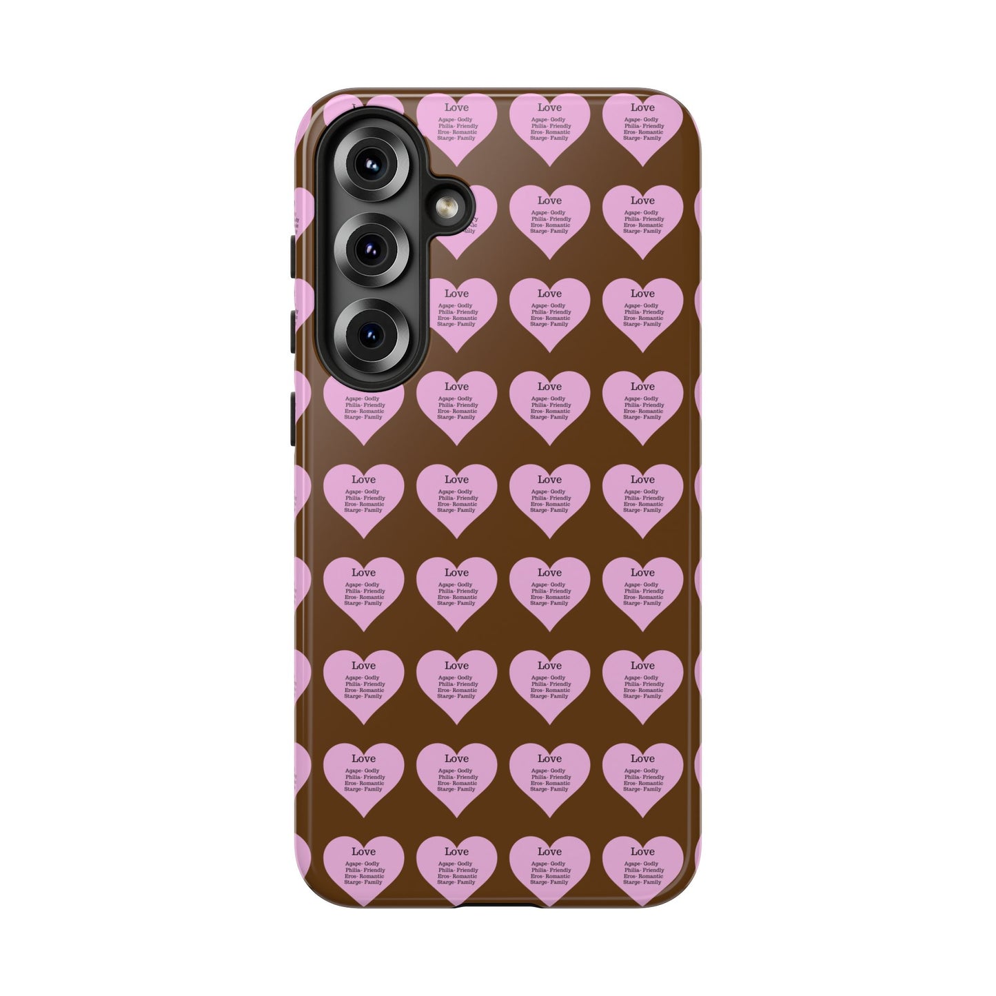 Hearts-A-Flutter Phone Case (Samsung)(Brown)
