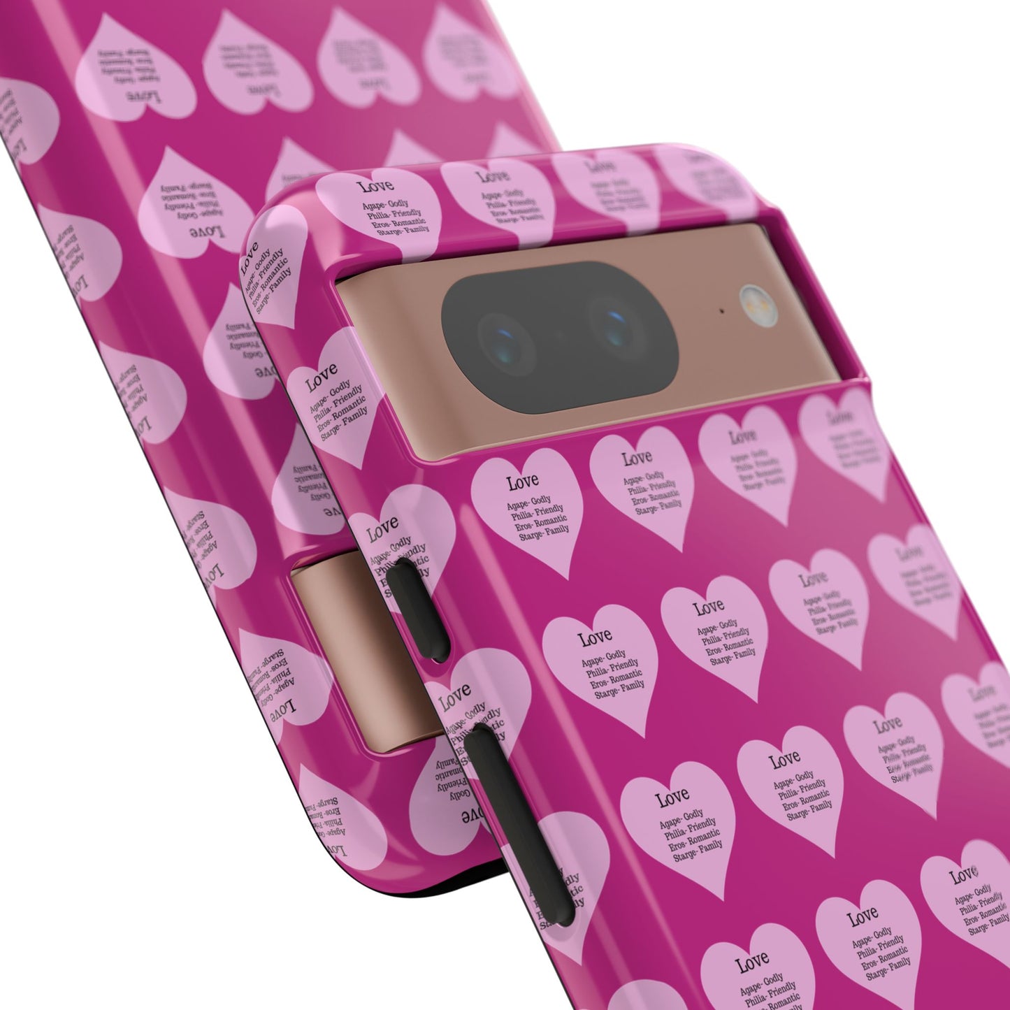 Hearts-A-Flutter Phone Case (iPhone, Google Pixel)(Pink)