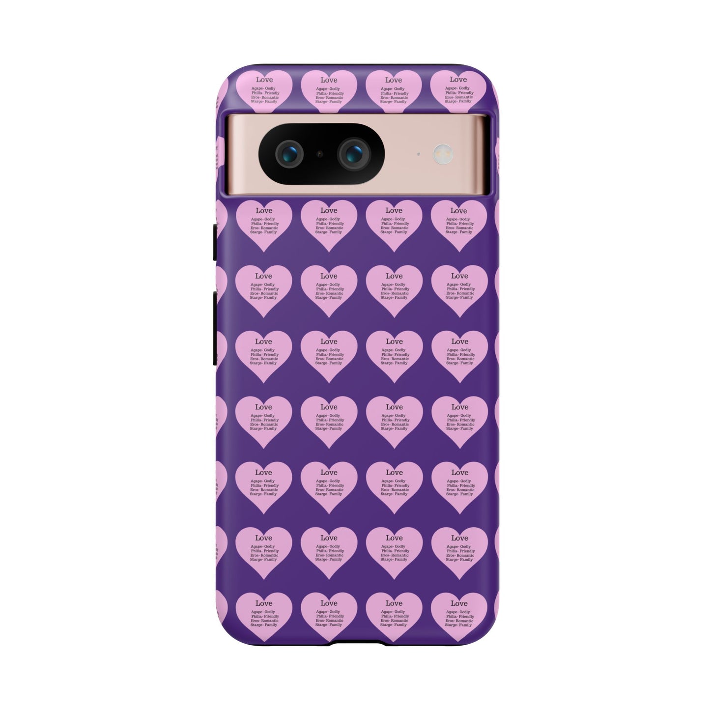 Hearts-A-Flutter Phone Case (iPhone, Google Pixel)(Purple)
