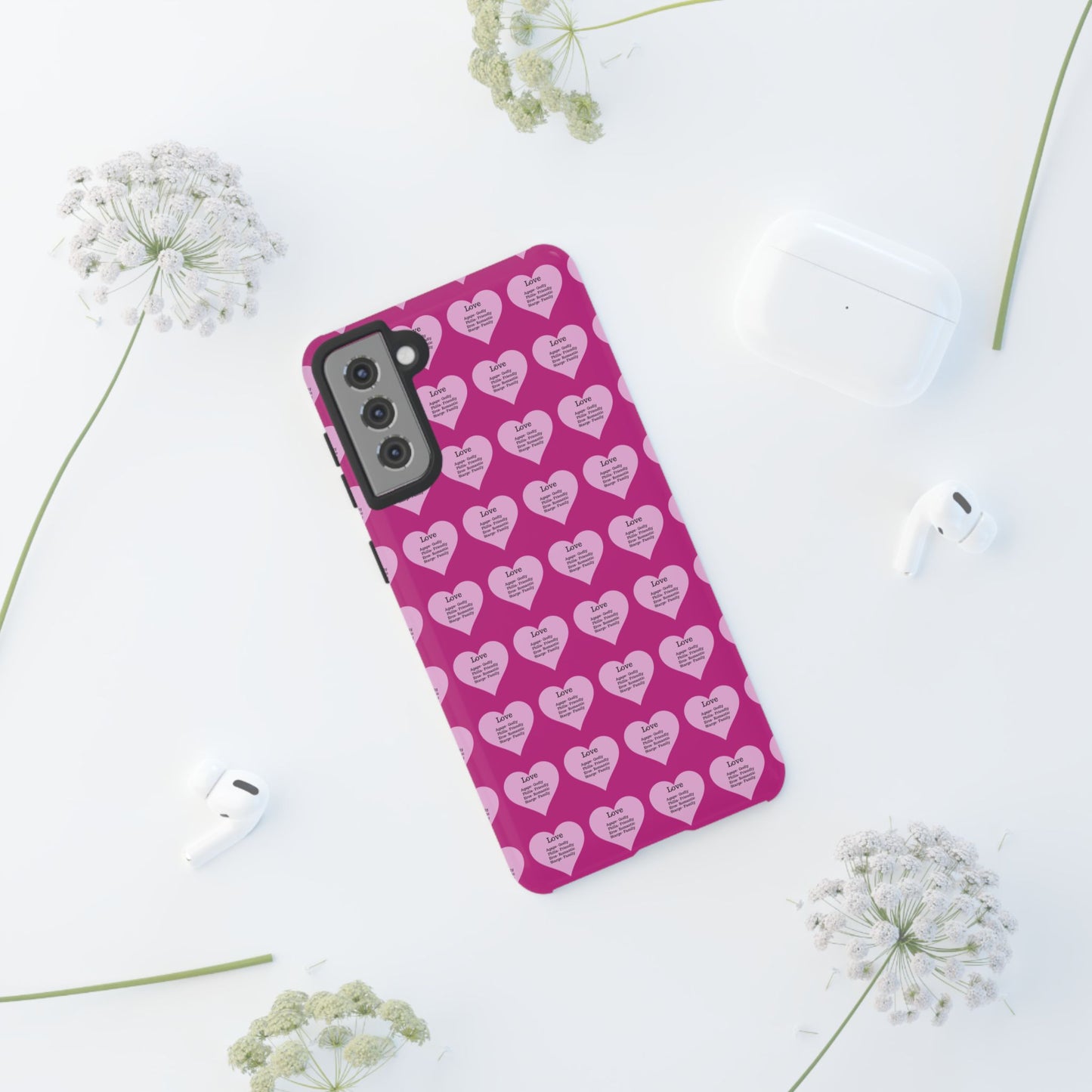 Hearts-A-Flutter Phone Case (Samsung)(Pink)