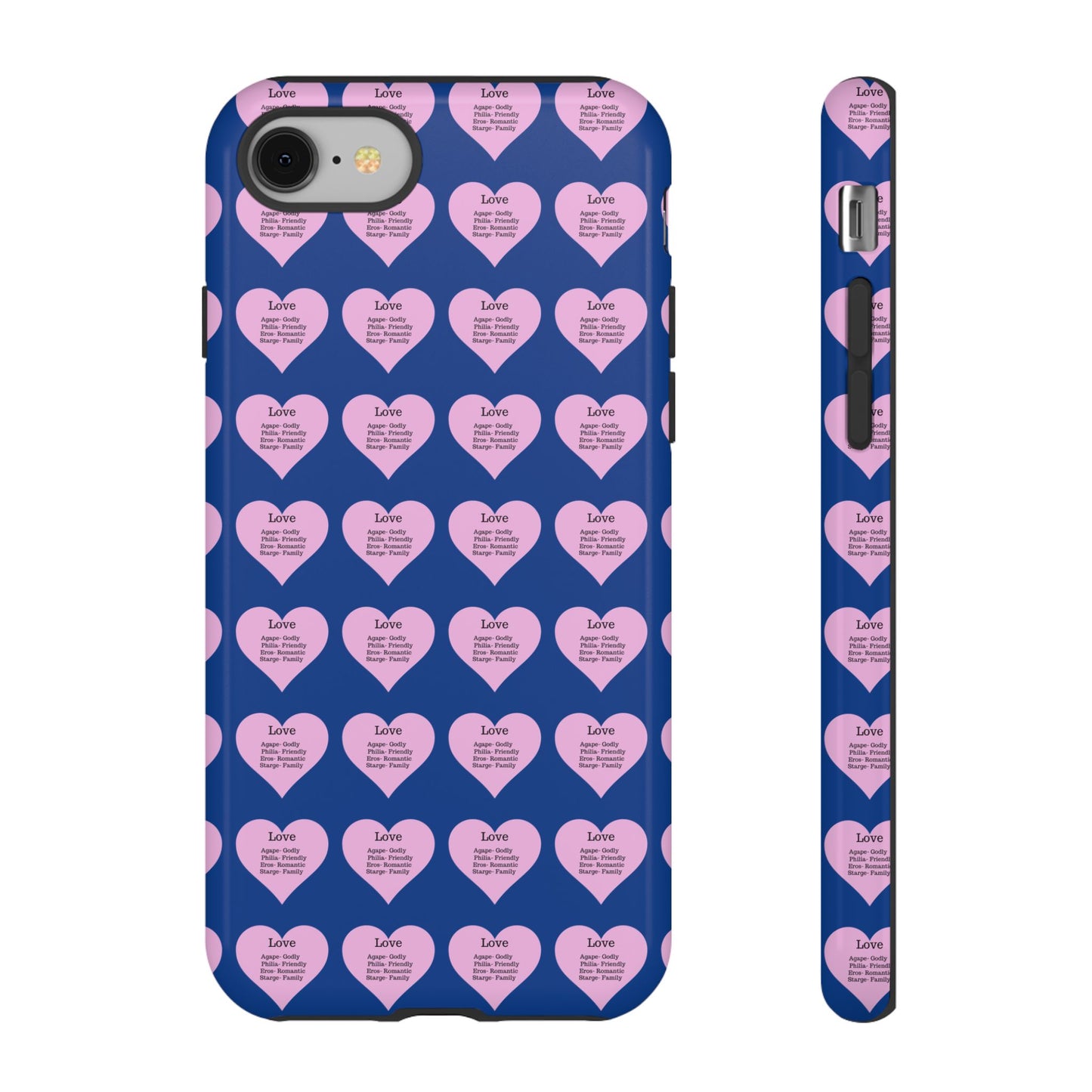 Hearts-A-Flutter Phone Case (iPhone, Google Pixel)(Dark blue)