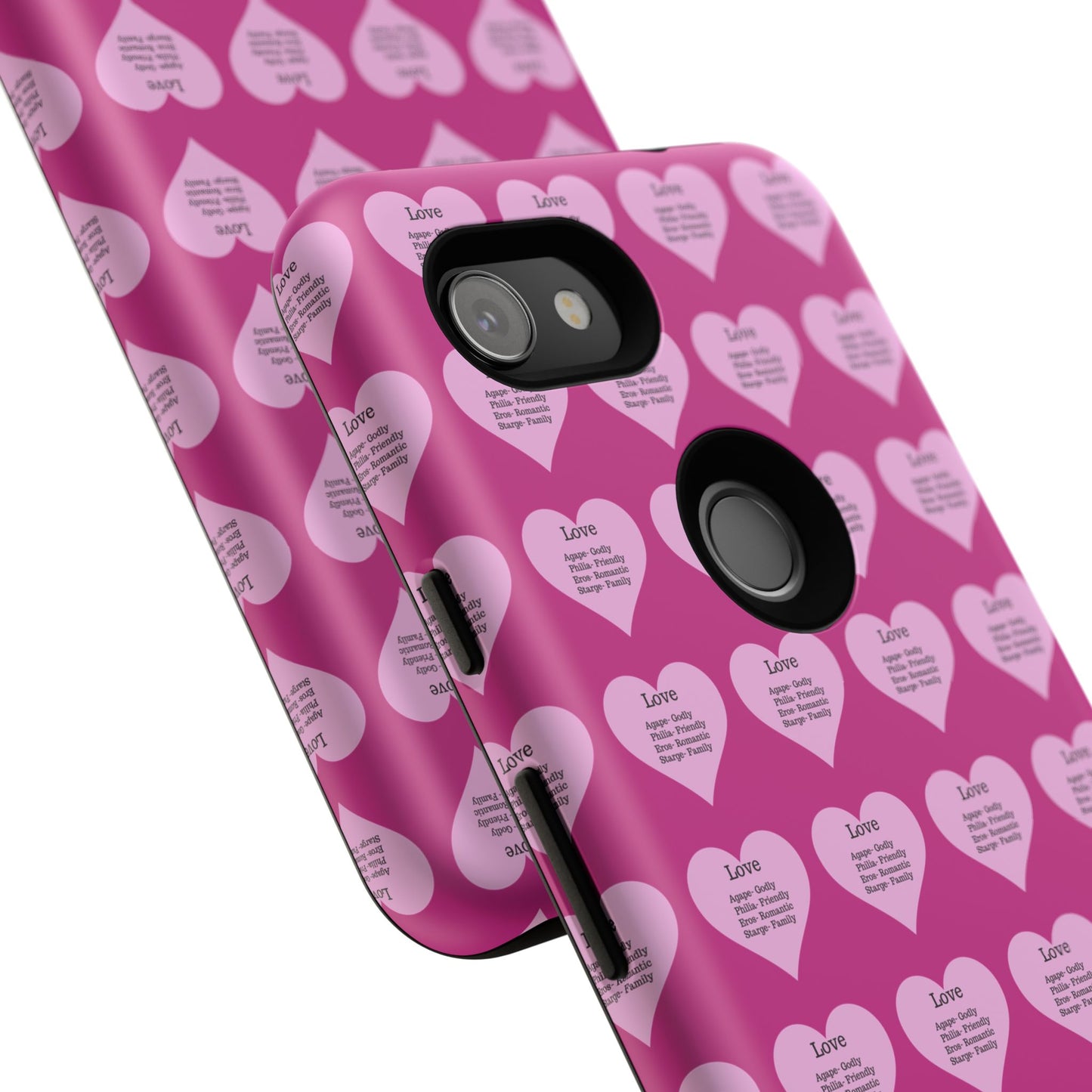 Hearts-A-Flutter Phone Case (iPhone, Google Pixel)(Pink)
