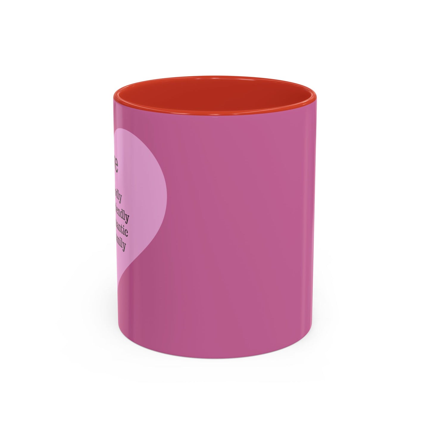 Charming Heart Accent Coffee Mug (Light pink)