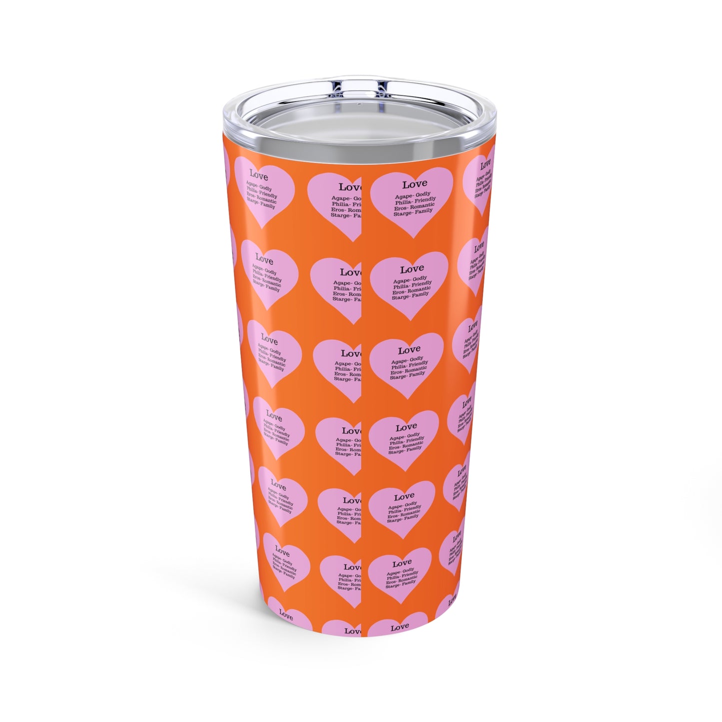 Charming Heart Insulated Stainless Steel Tumbler (20oz)(Crusta)