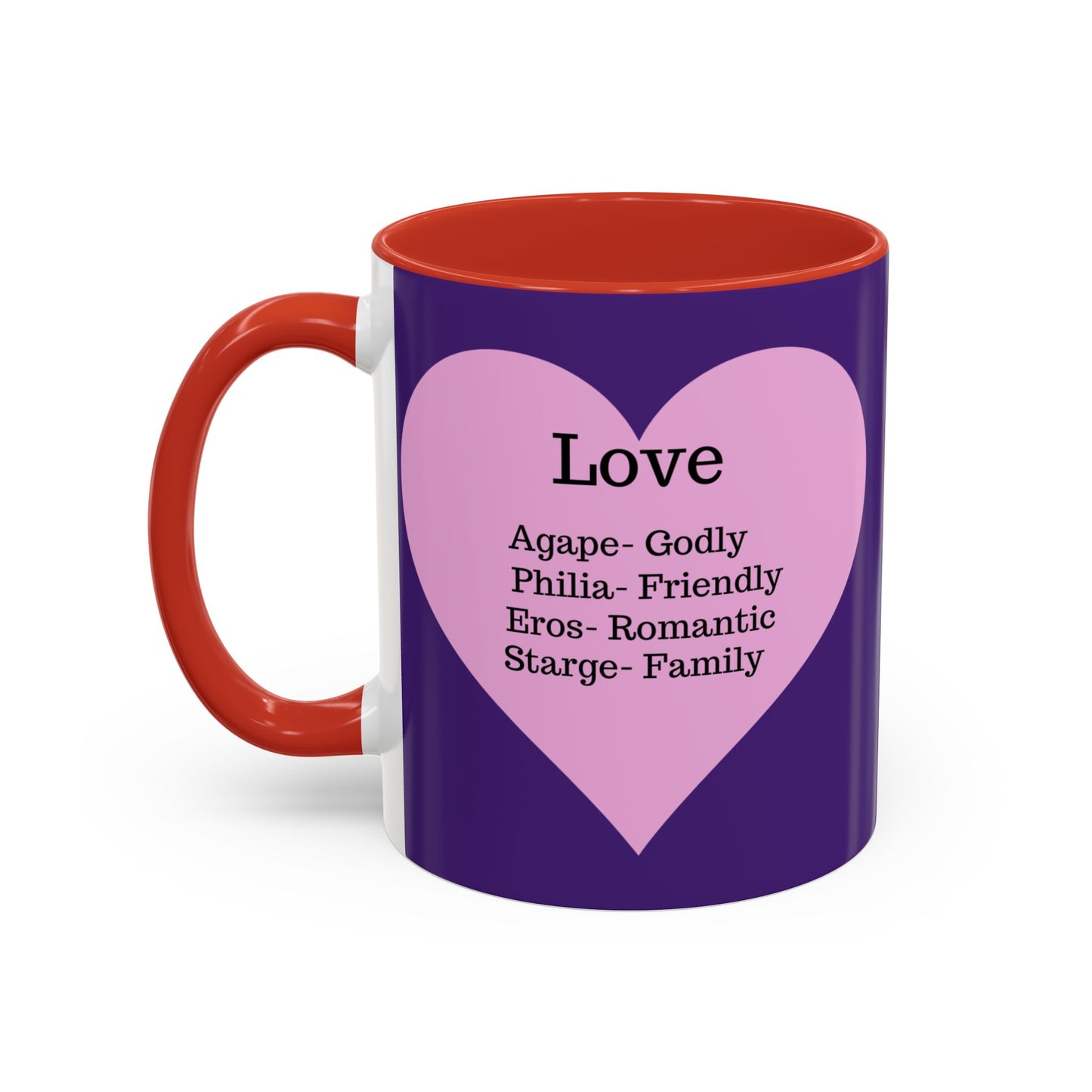 Charming Heart Accent Coffee Mug (Purple)