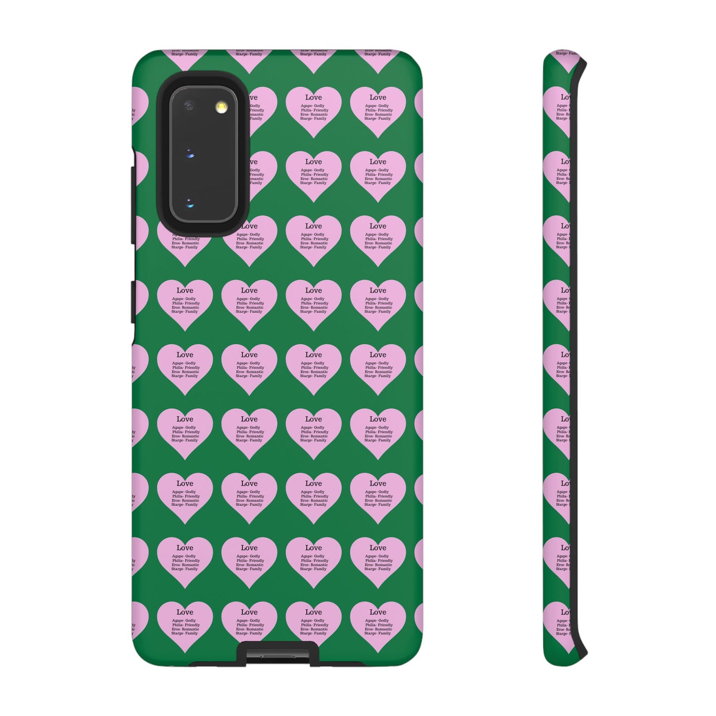 Hearts-A-Flutter Phone Case (Samsung)(Dark green)