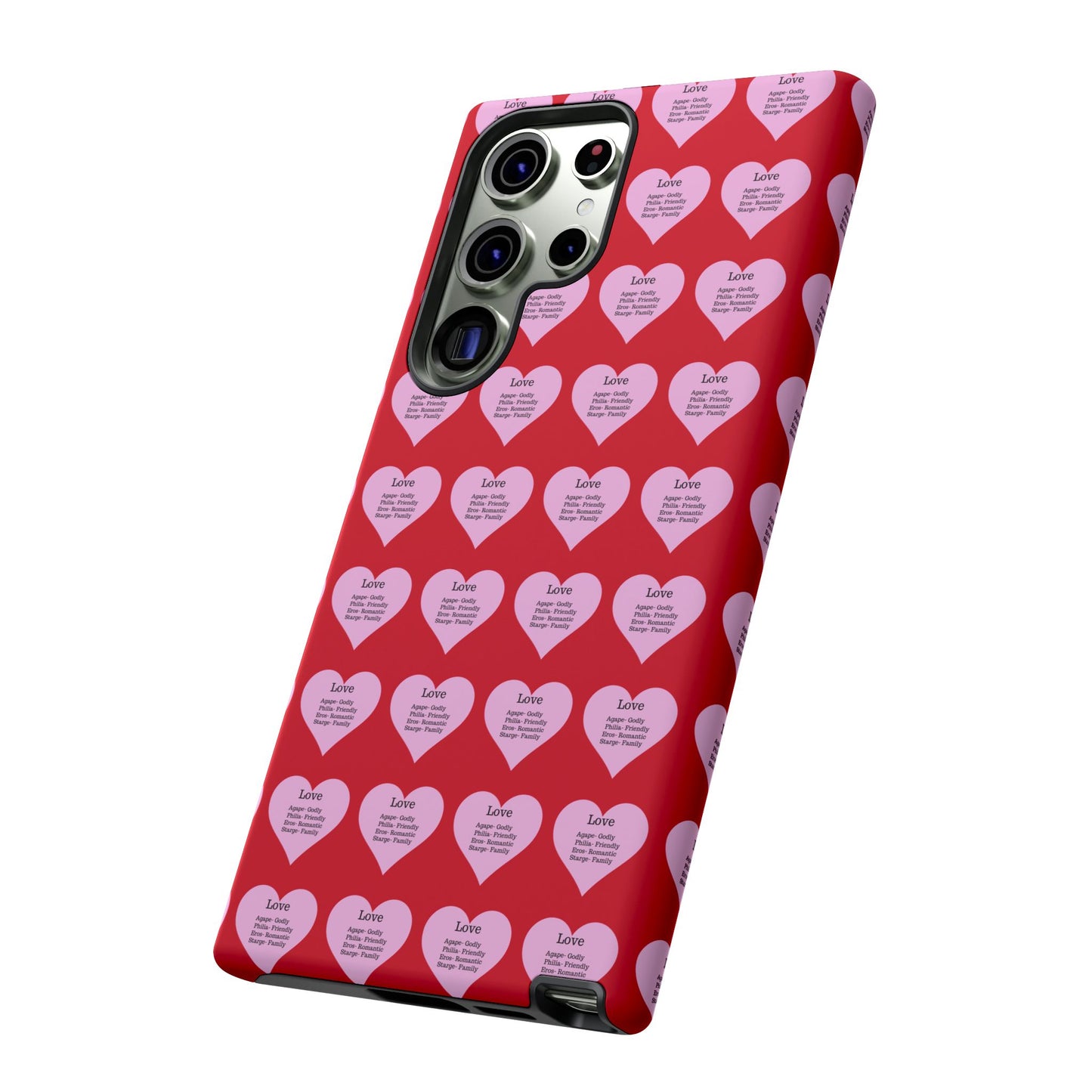 Hearts-A-Flutter Phone Case (Samsung)(Dark red)