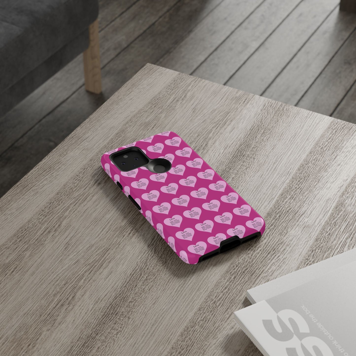 Hearts-A-Flutter Phone Case (iPhone, Google Pixel)(Pink)