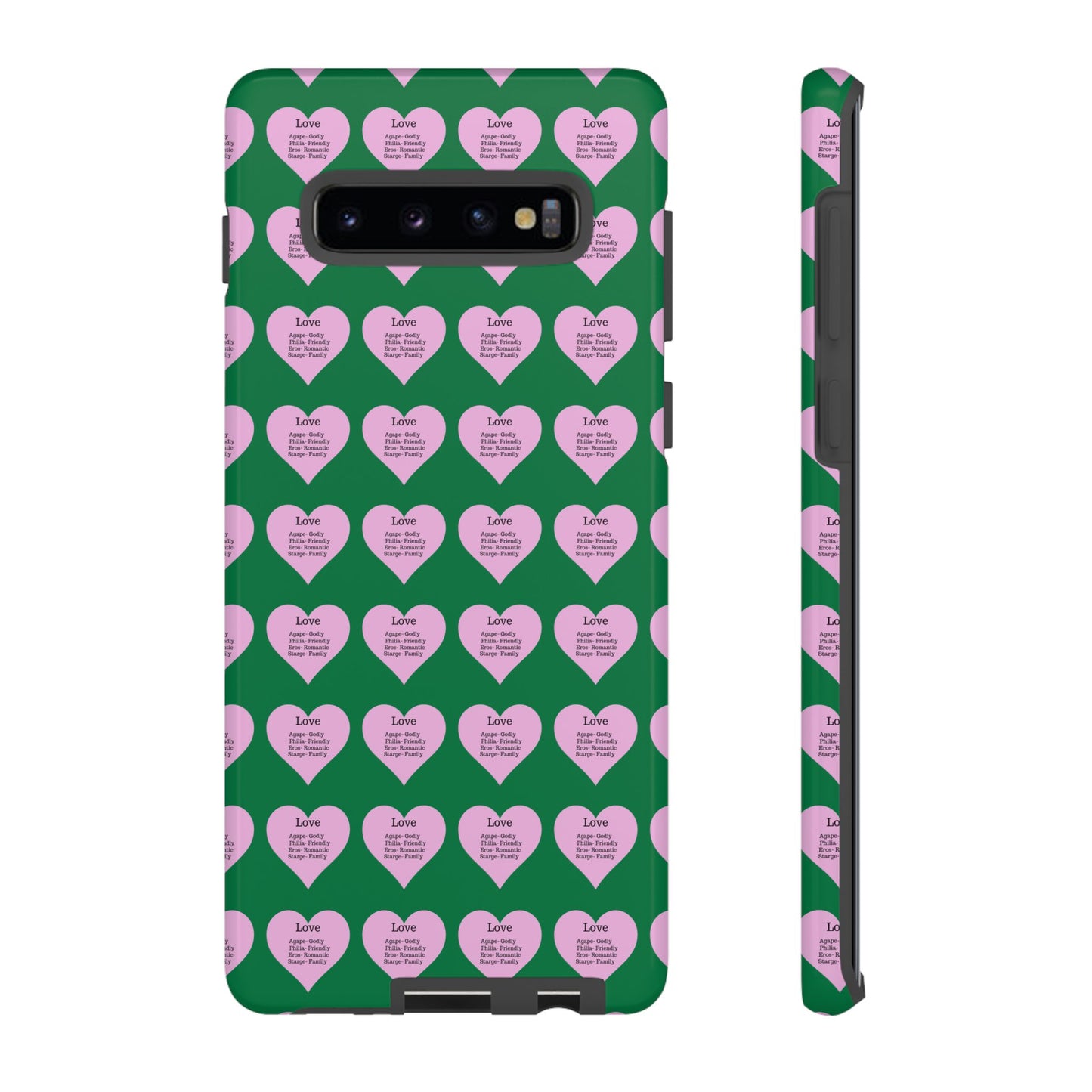 Hearts-A-Flutter Phone Case (Samsung)(Dark green)