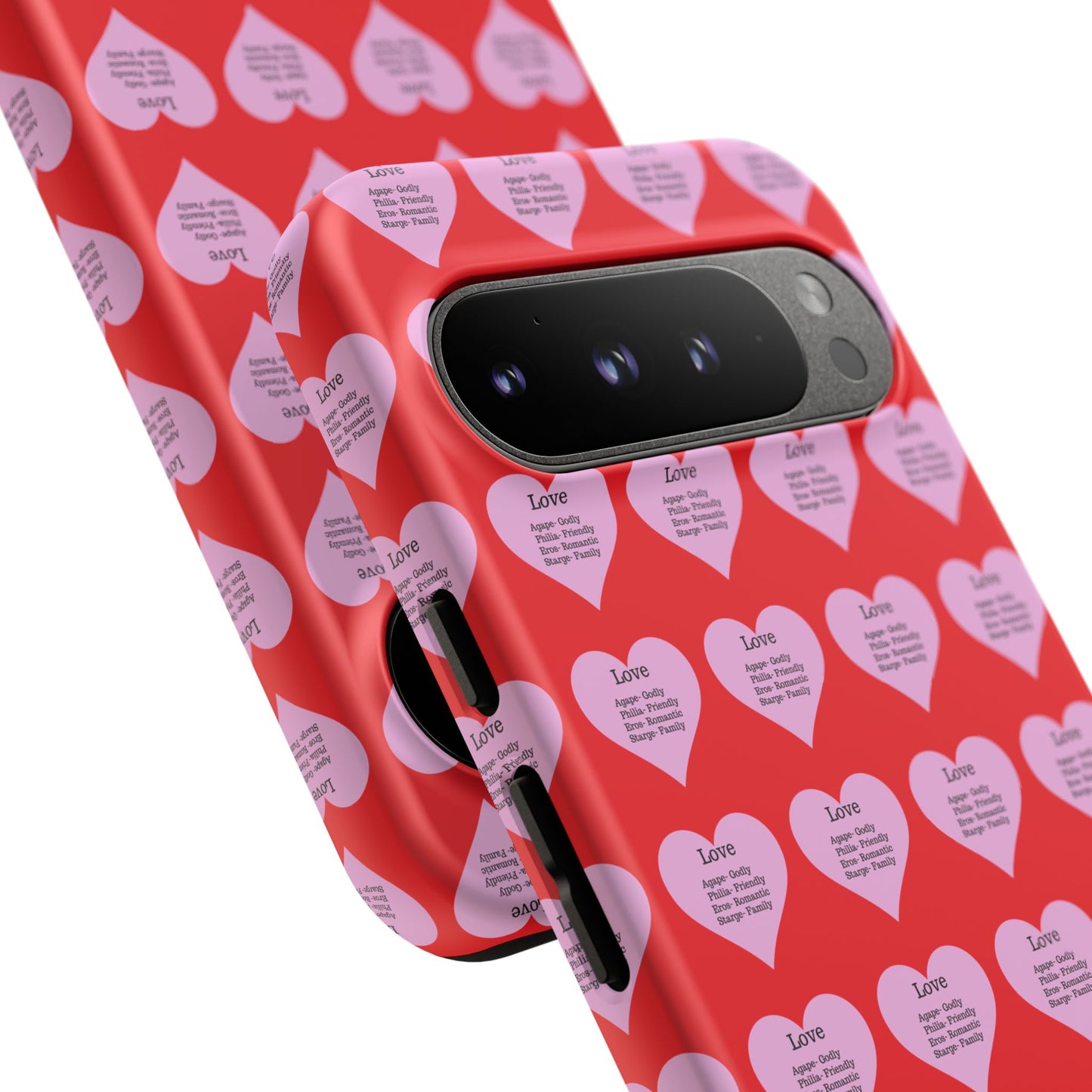 Hearts-A-Flutter Phone Case (iPhone, Google Pixel)(Red)