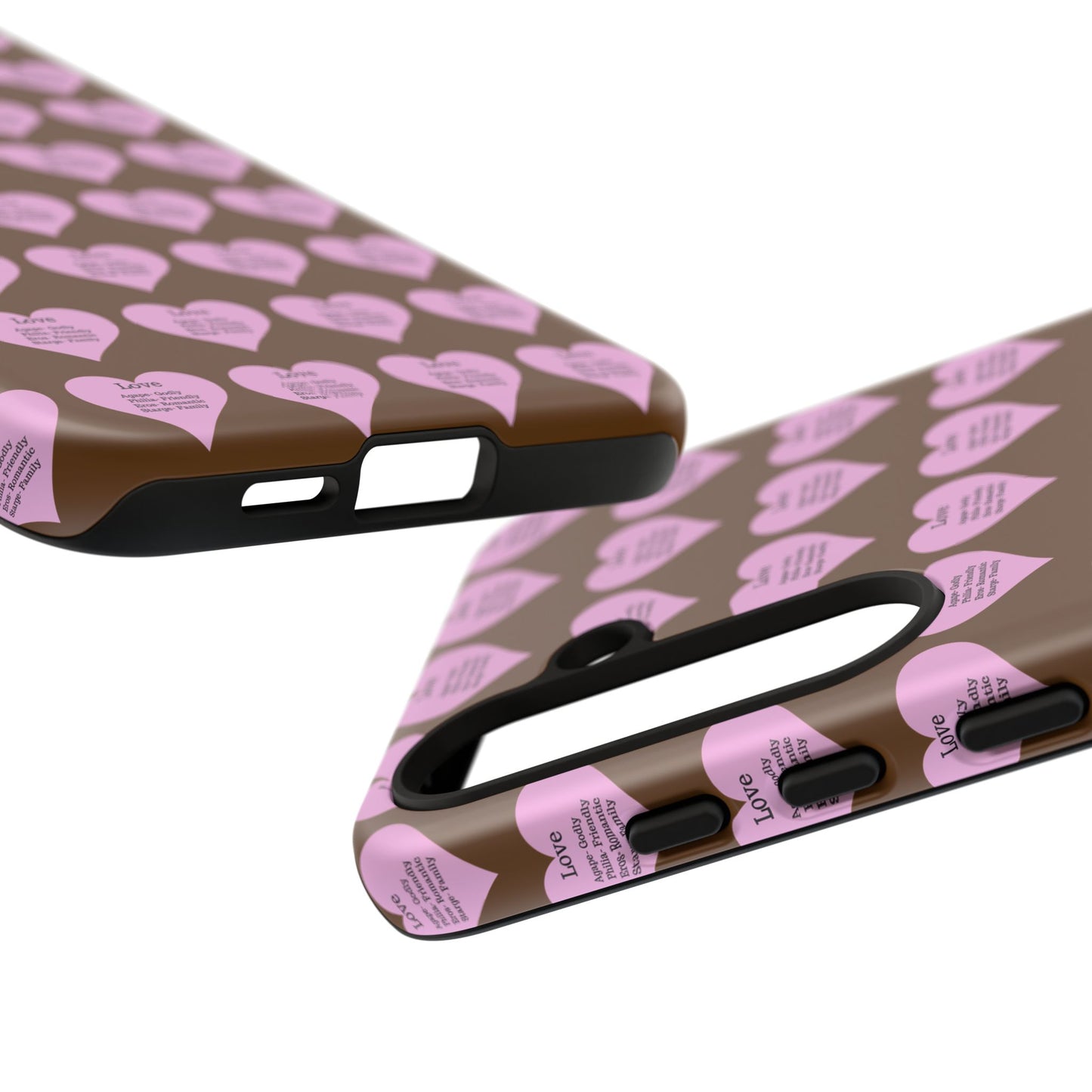 Hearts-A-Flutter Phone Case (Samsung)(Brown)