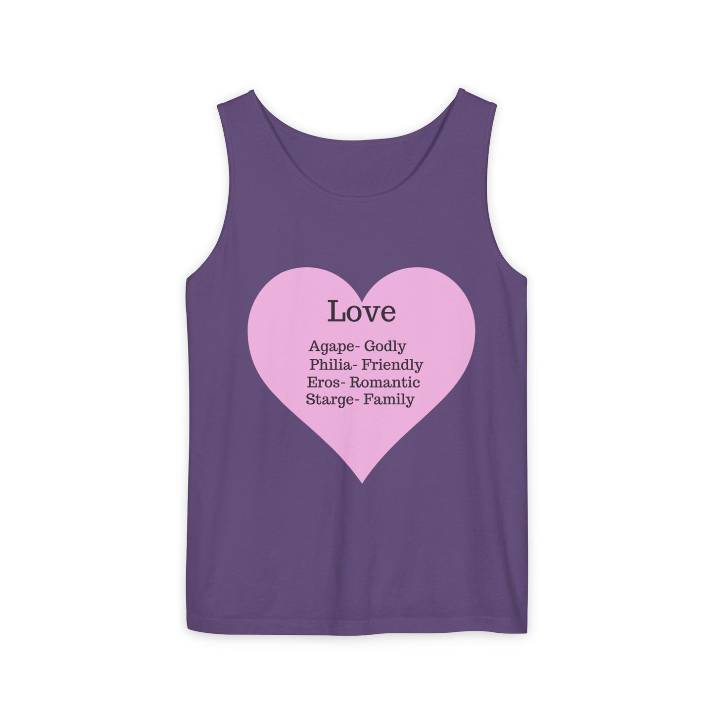 Unisex "Love" Definitions Garment-Dyed Tank Top