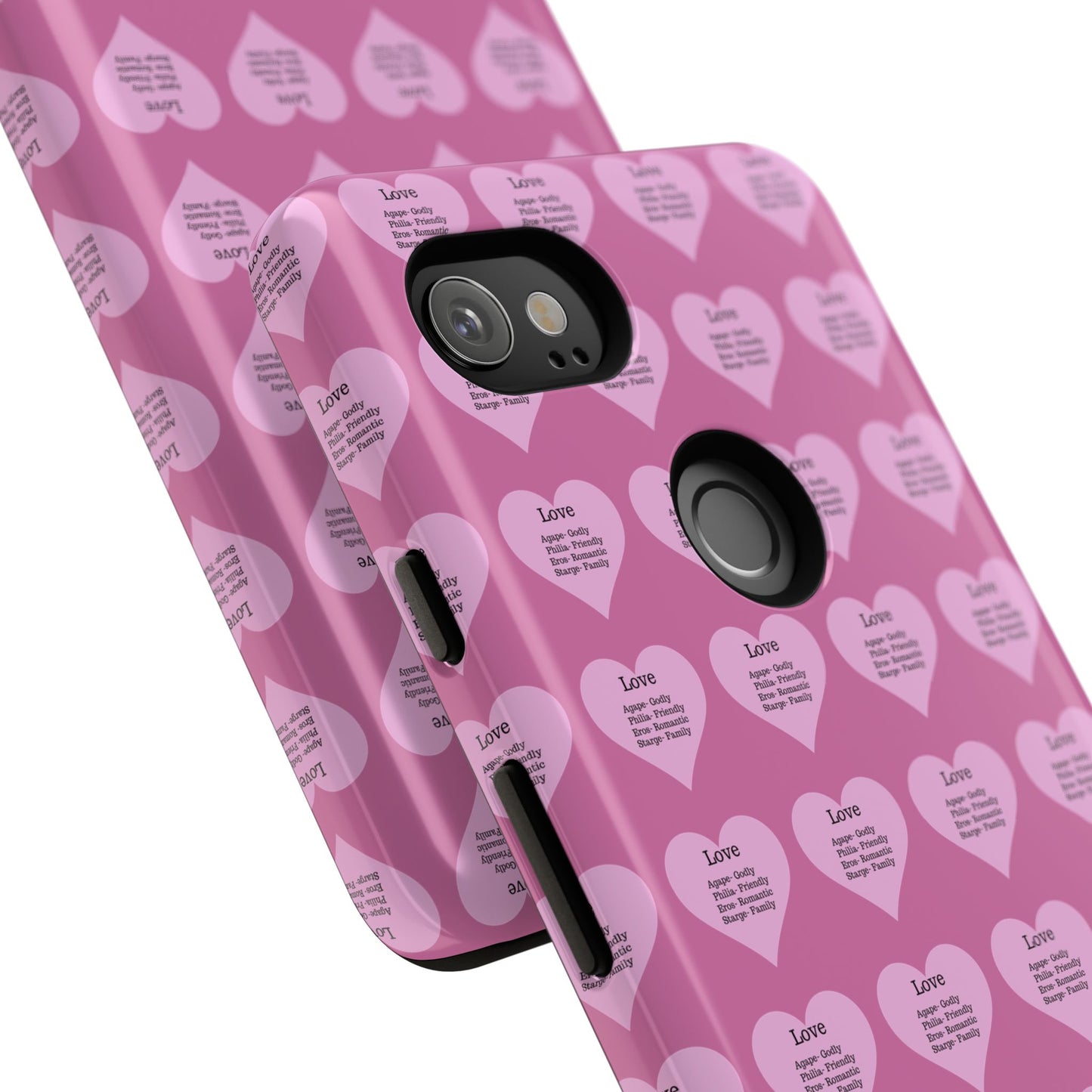 Hearts-A-Flutter Phone Case (iPhone, Google Pixel)(Light pink)