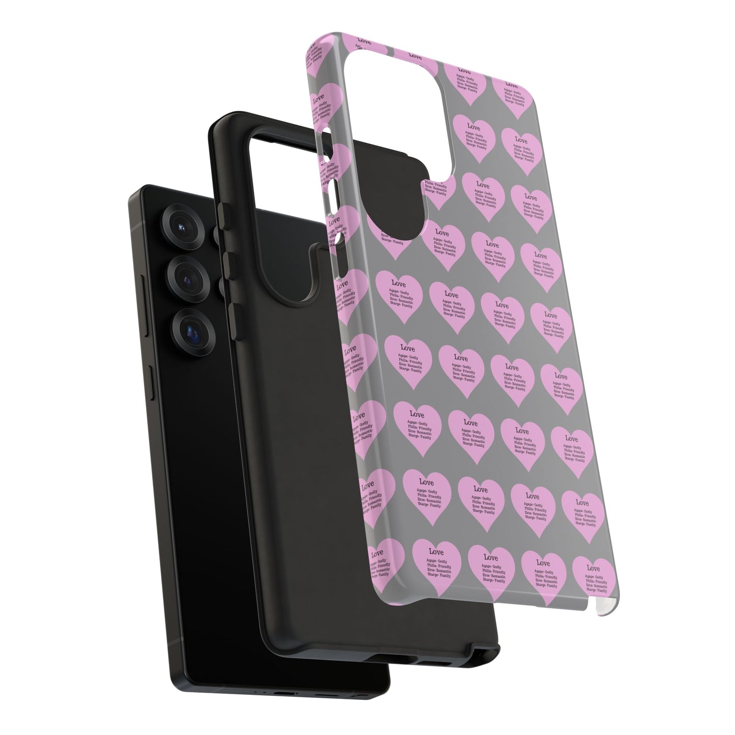 Hearts-A-Flutter Phone Case (Samsung)(Grey)