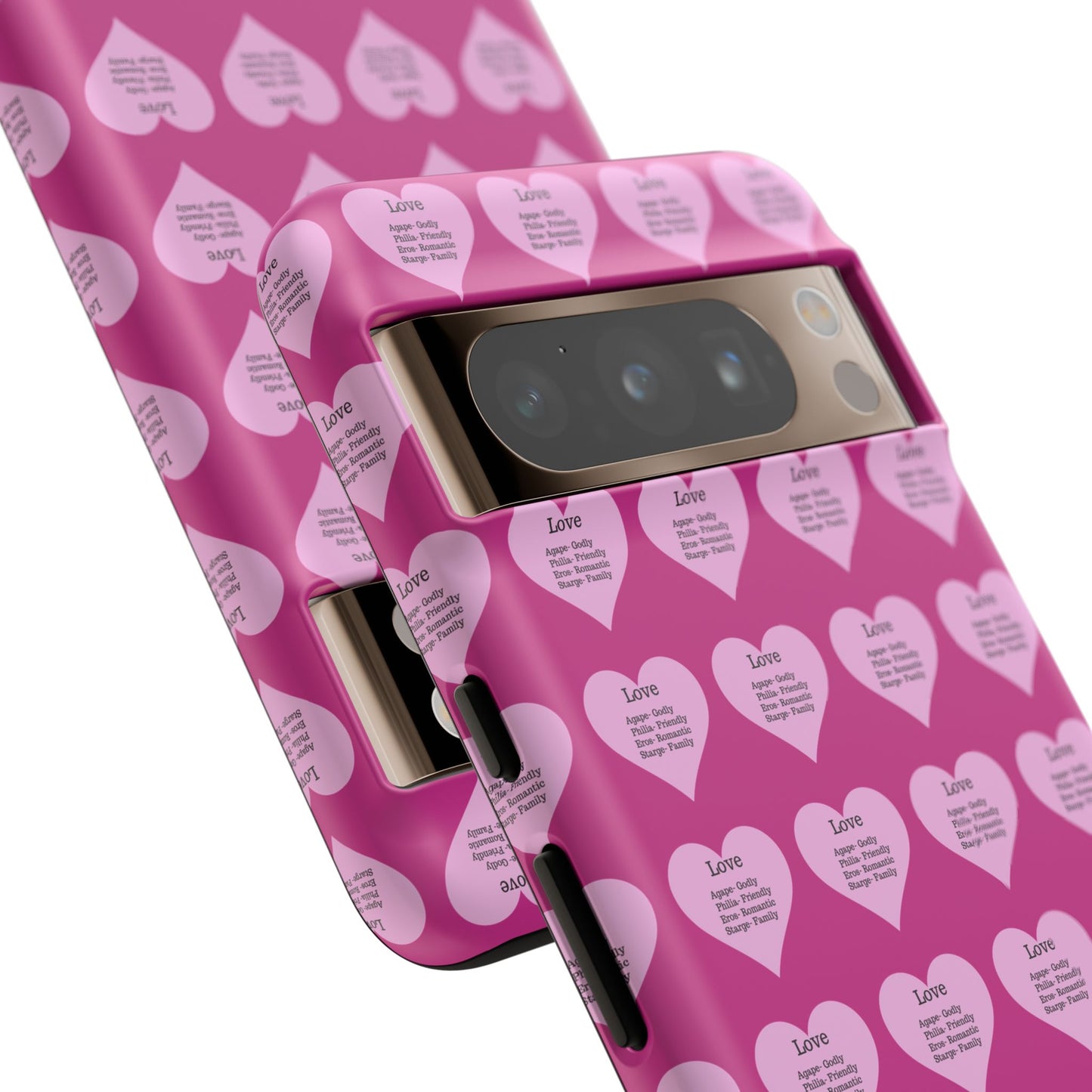 Hearts-A-Flutter Phone Case (iPhone, Google Pixel)(Pink)