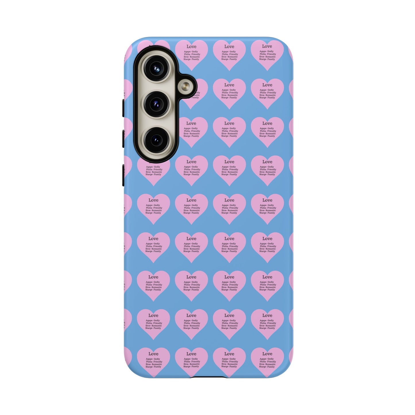 Hearts-A-Flutter Phone Case (Samsung)(Light blue)