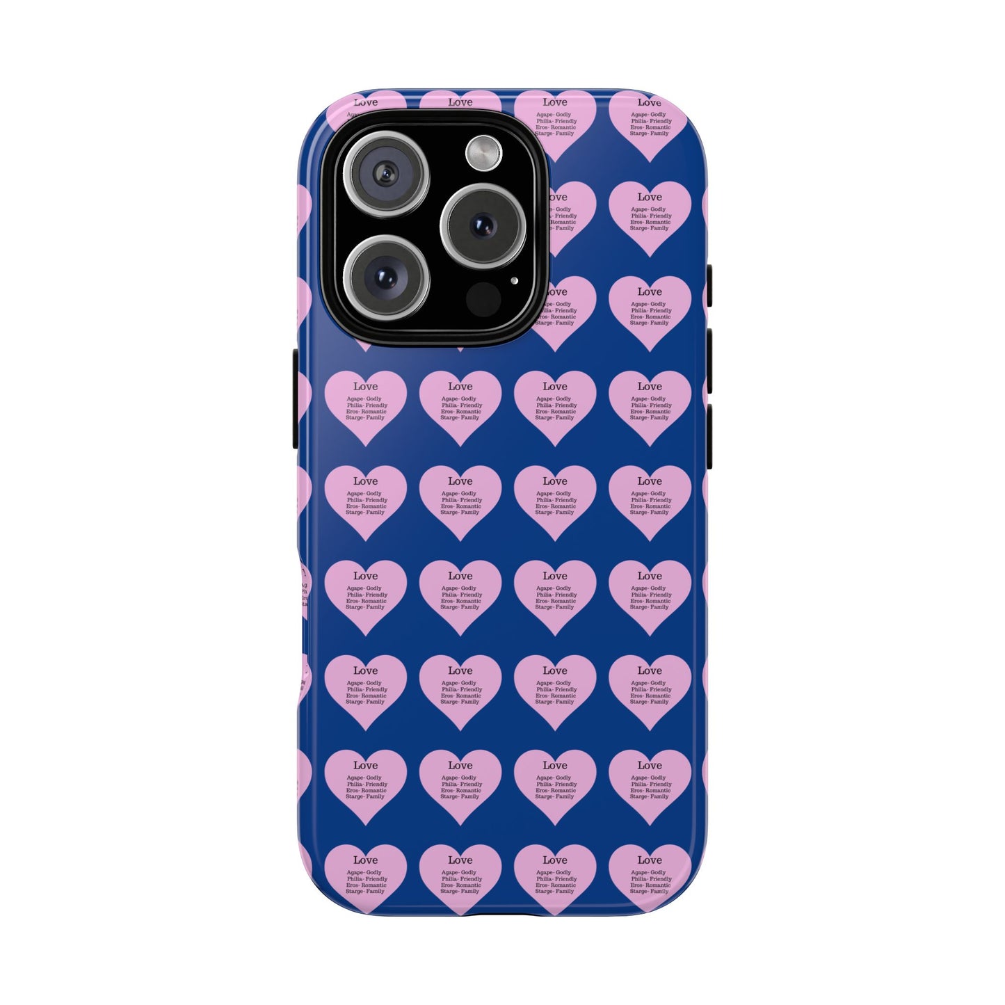 Hearts-A-Flutter Phone Case (iPhone, Google Pixel)(Dark blue)