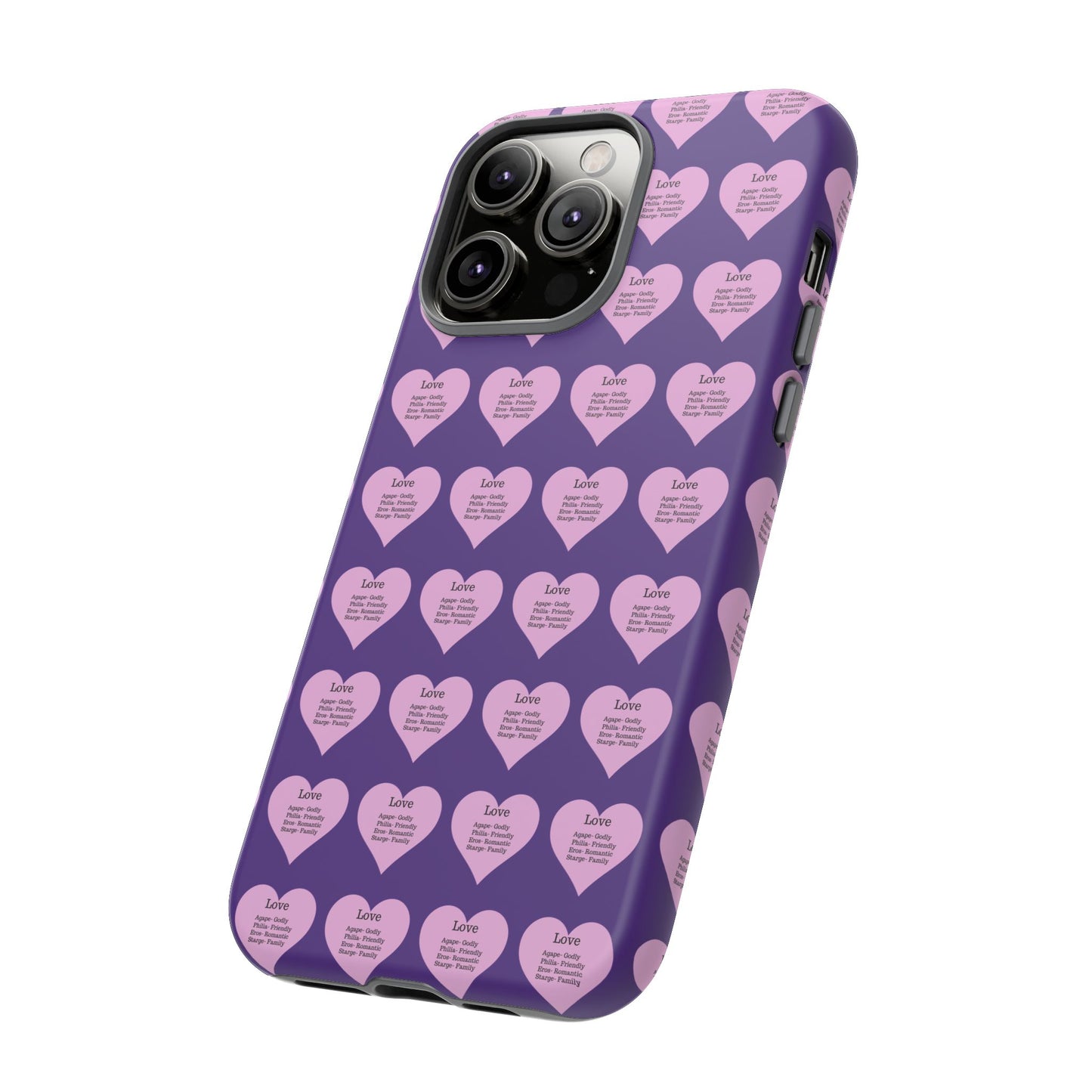 Hearts-A-Flutter Phone Case (iPhone, Google Pixel)(Purple)
