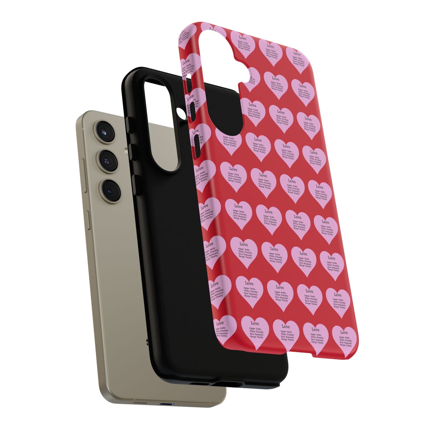 Hearts-A-Flutter Phone Case (Samsung)(Dark red)