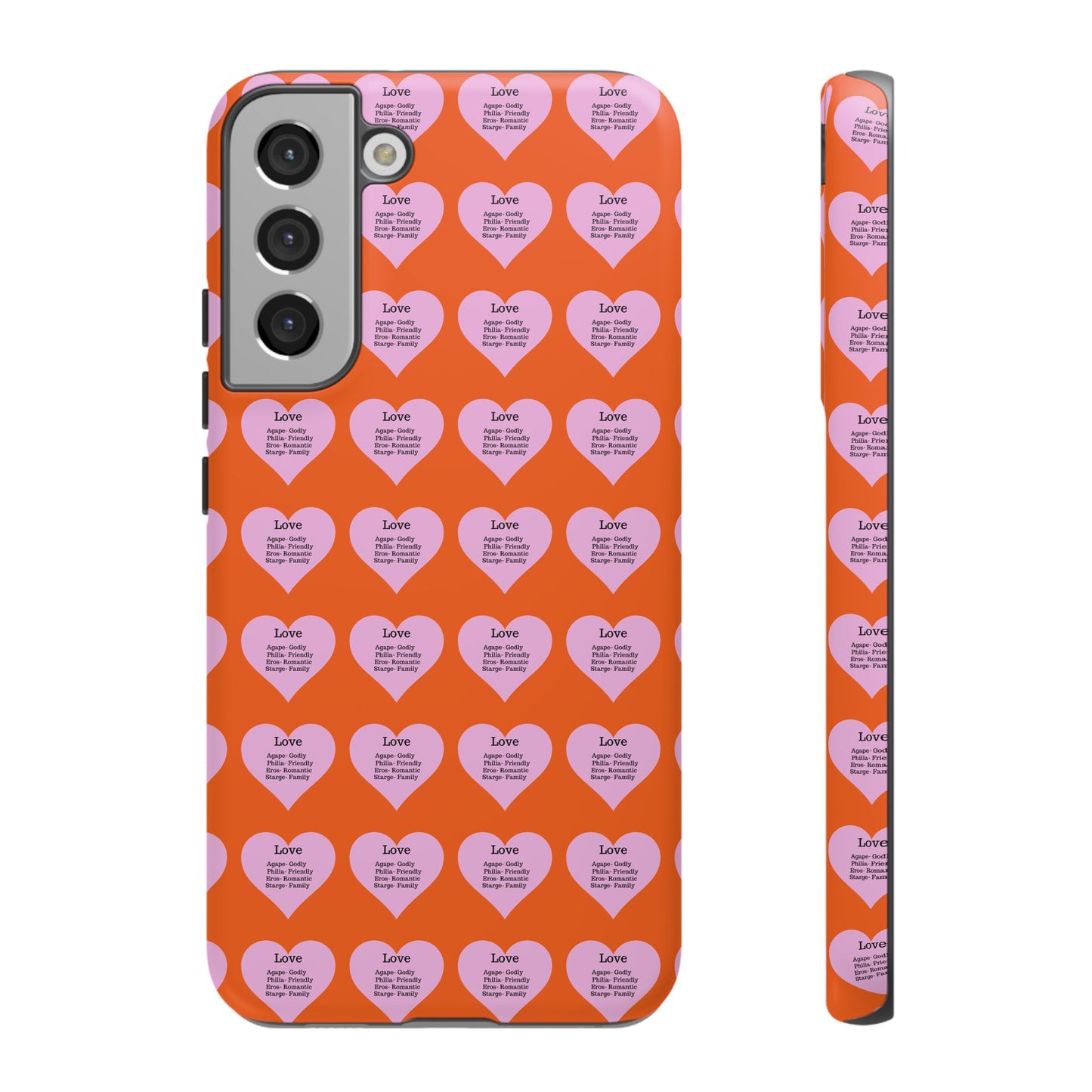 Hearts-A-Flutter Phone Case (Samsung)(Orange)
