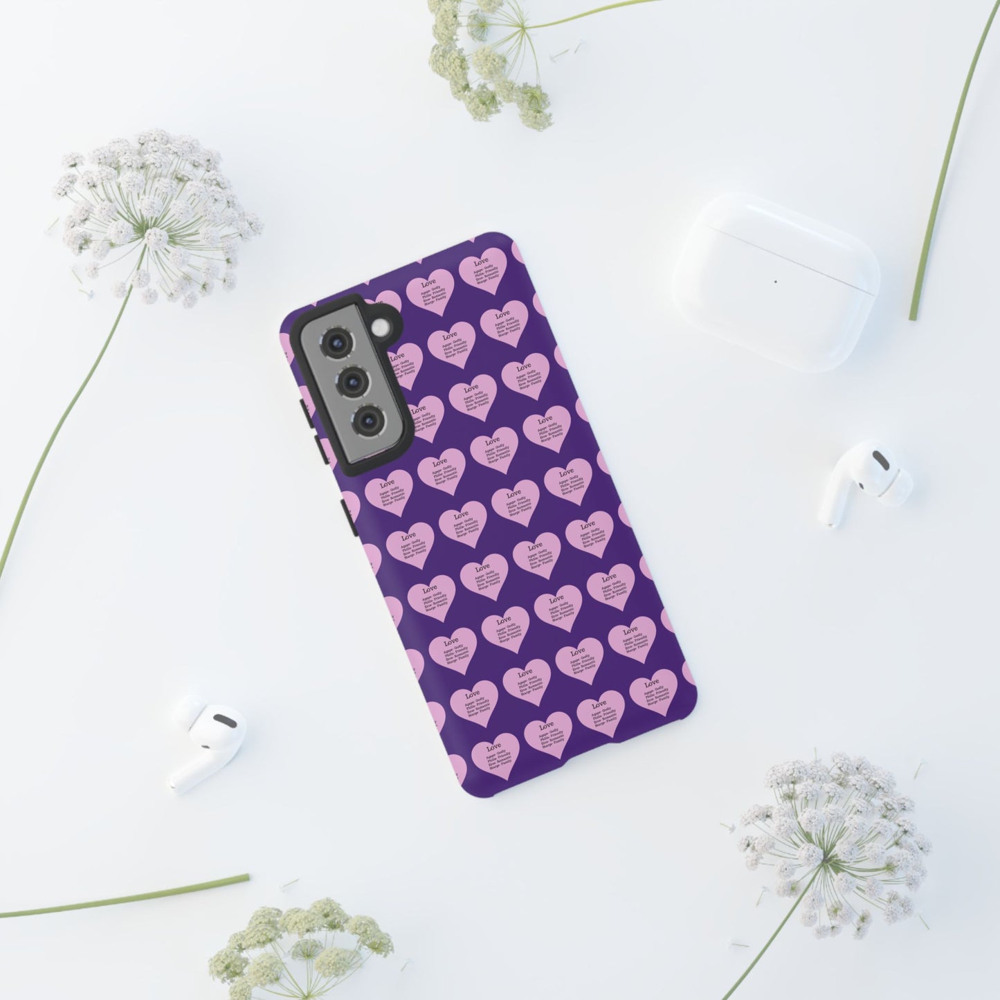 Hearts-A-Flutter Phone Case (Samsung)(Purple)