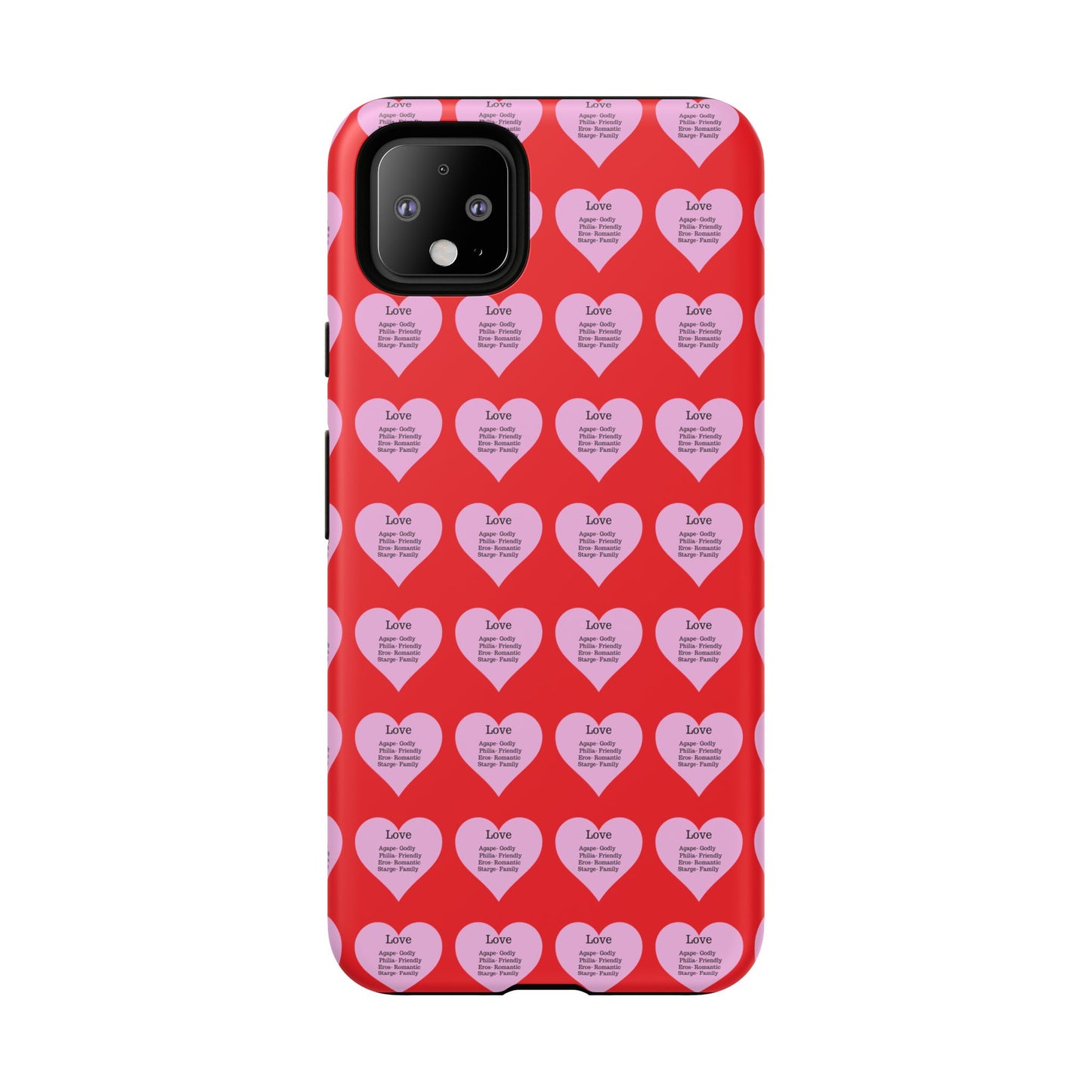 Hearts-A-Flutter Phone Case (iPhone, Google Pixel)(Red)