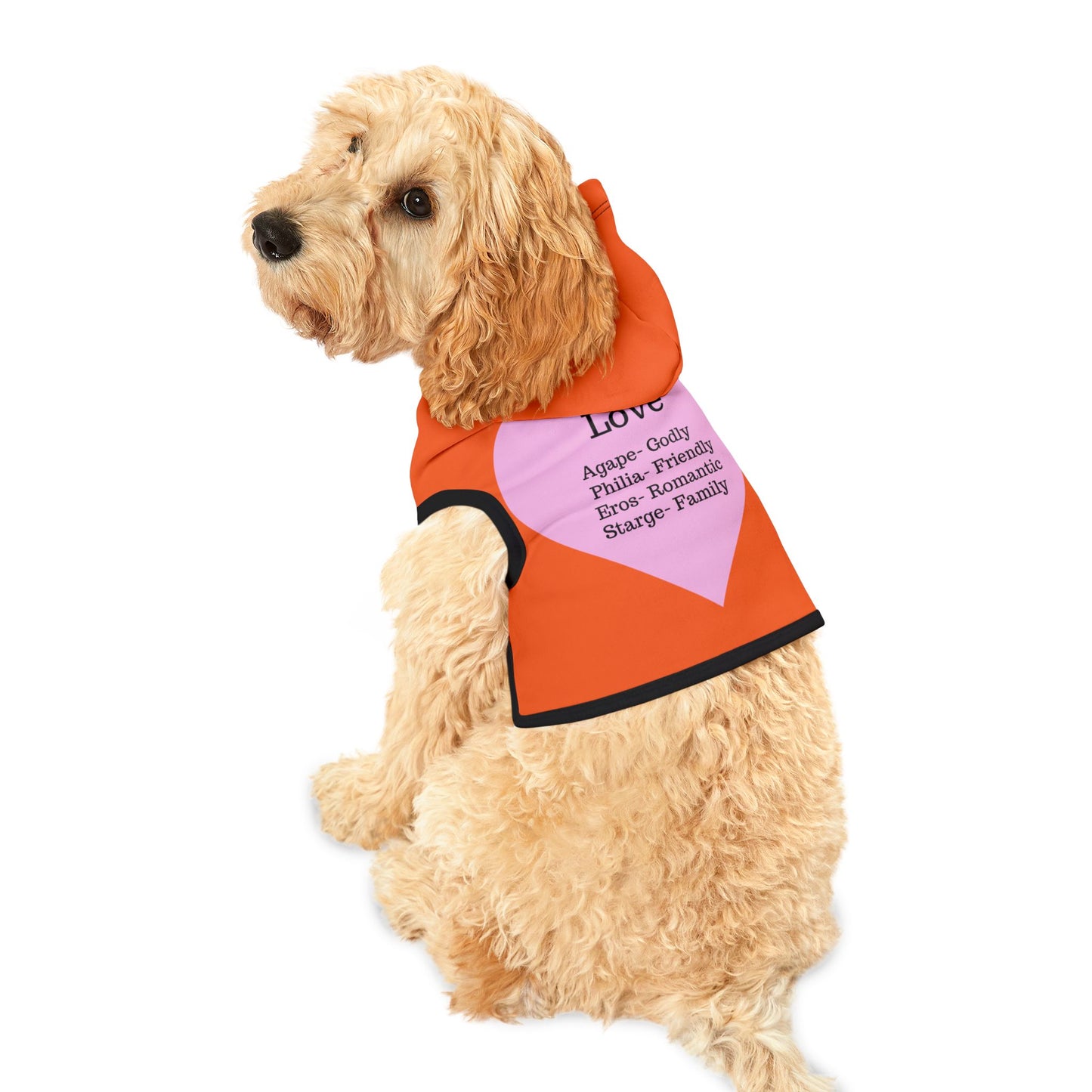 Charming Heart Pet Hoodie (Orange)