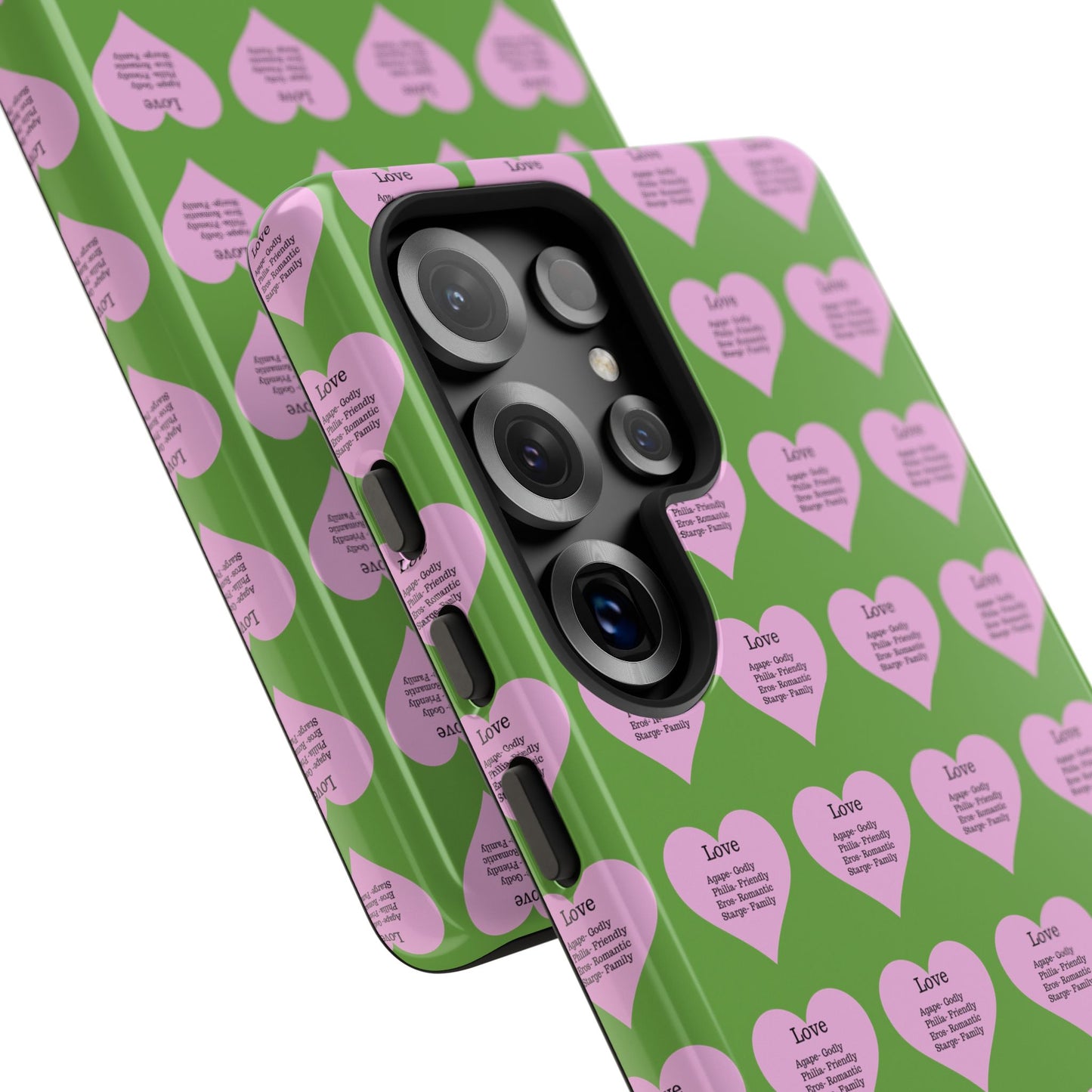 Hearts-A-Flutter Phone Case (Samsung)(Green)