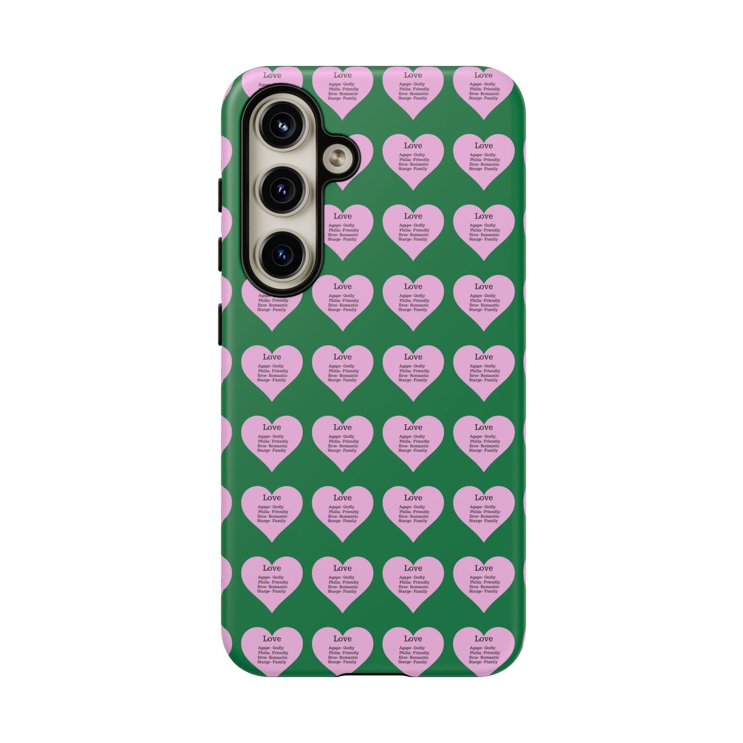 Hearts-A-Flutter Phone Case (Samsung)(Dark green)