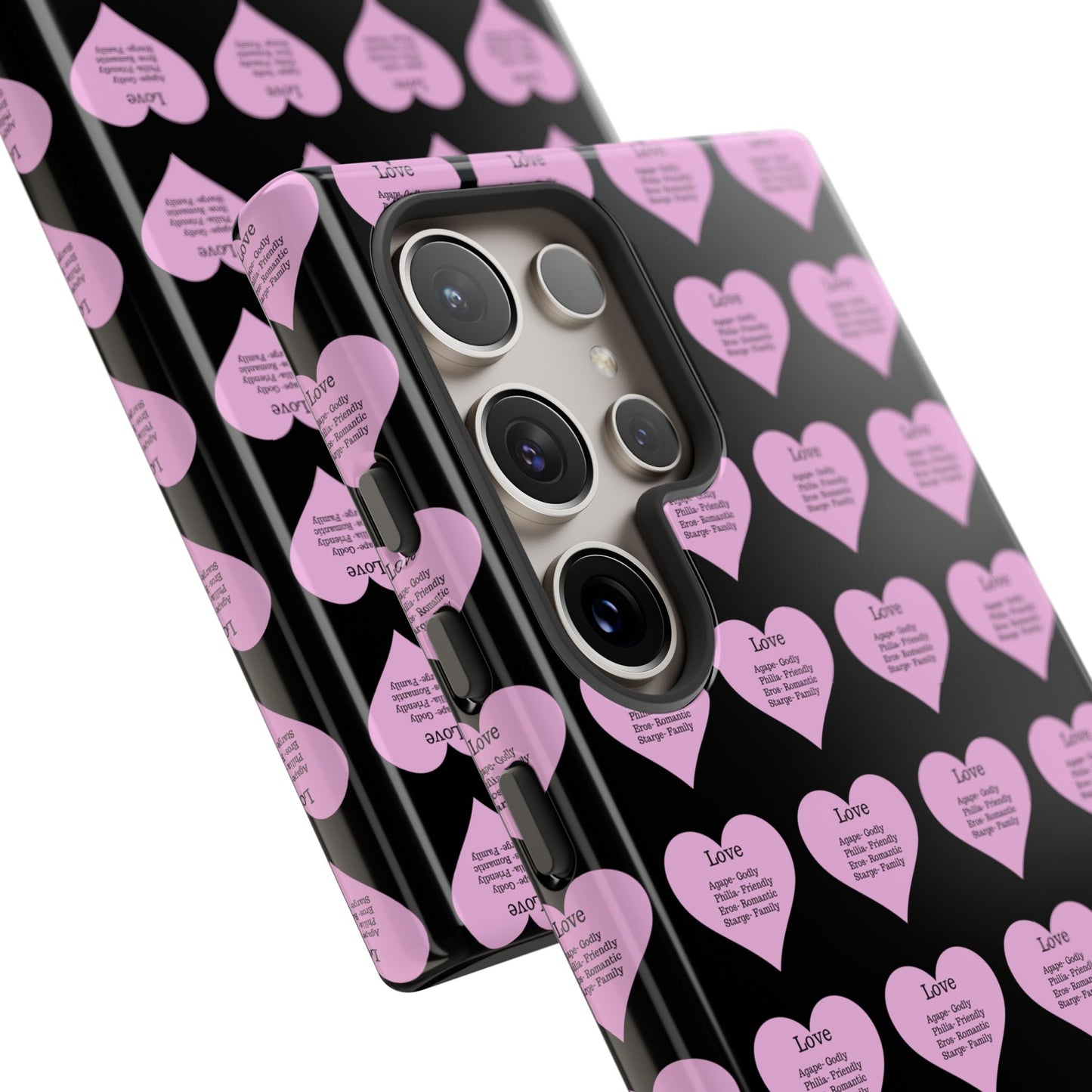 Hearts-A-Flutter Phone Case (Samsung)(Black)