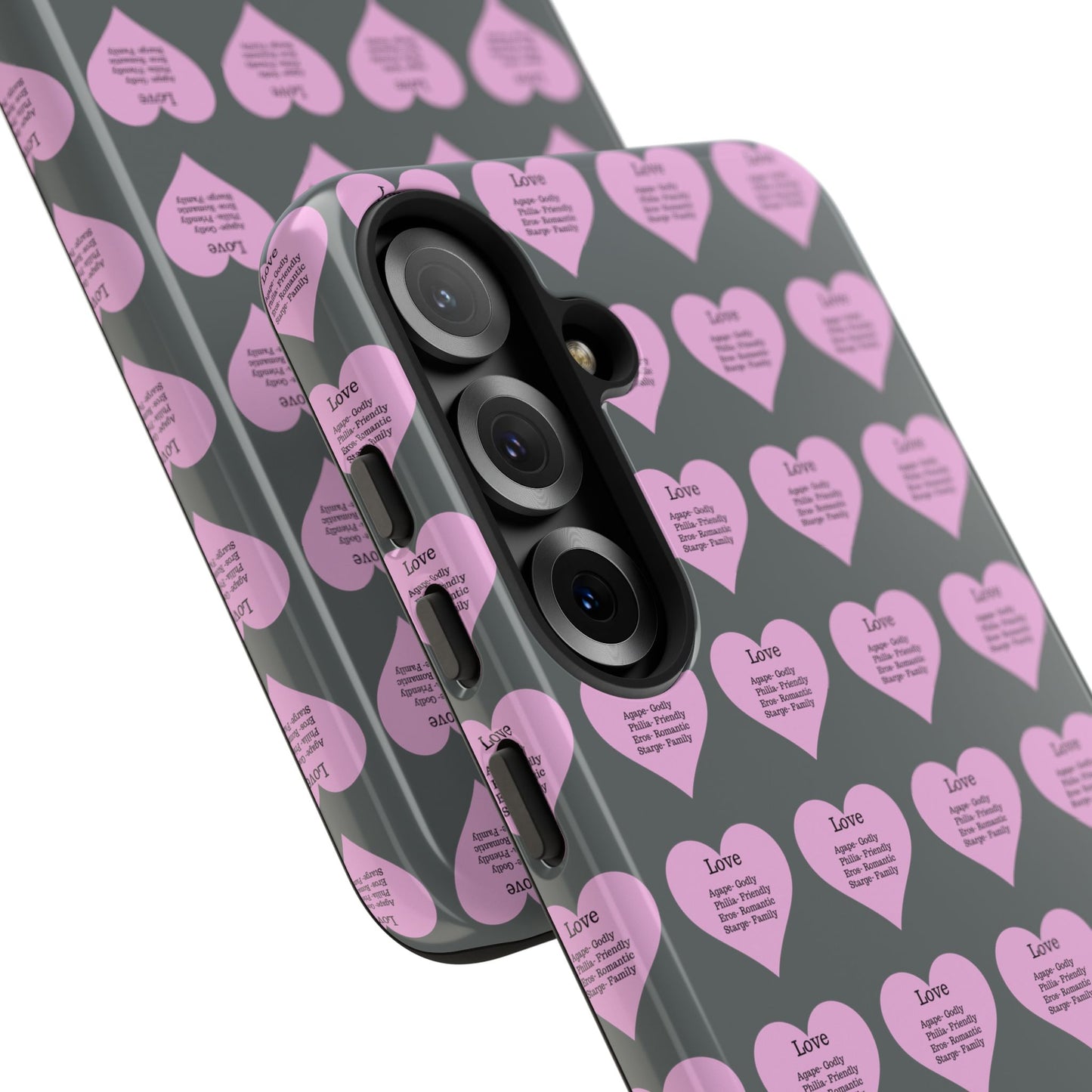 Hearts-A-Flutter Phone Case (Samsung)(Dark grey)