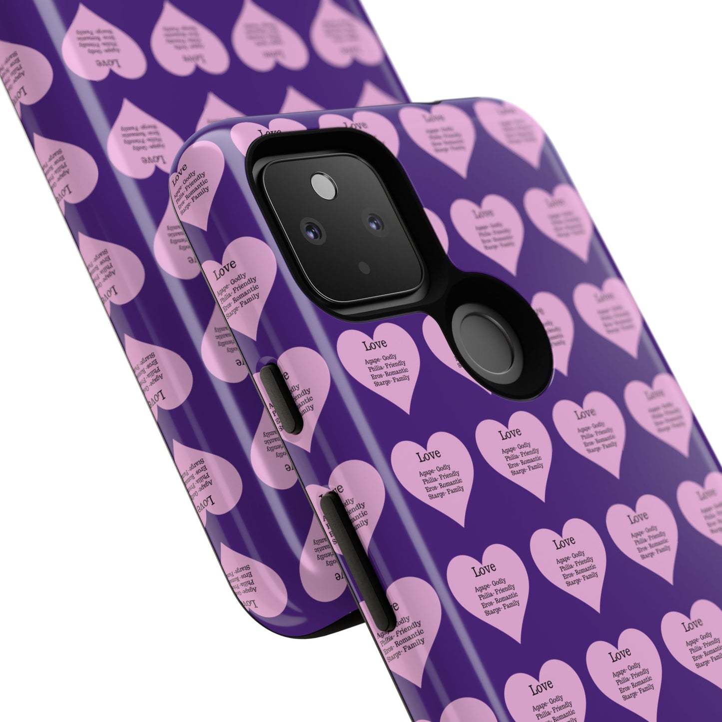 Hearts-A-Flutter Phone Case (iPhone, Google Pixel)(Purple)