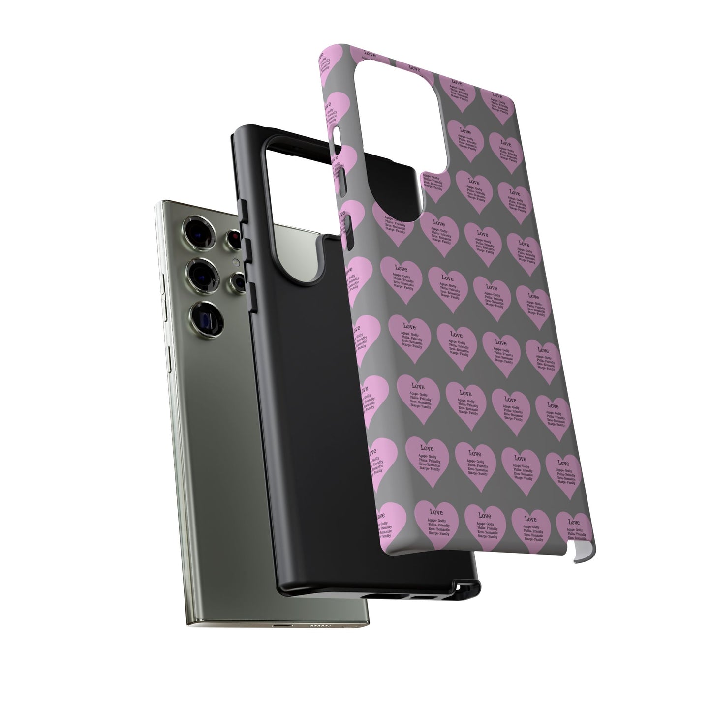 Hearts-A-Flutter Phone Case (Samsung)(Grey)