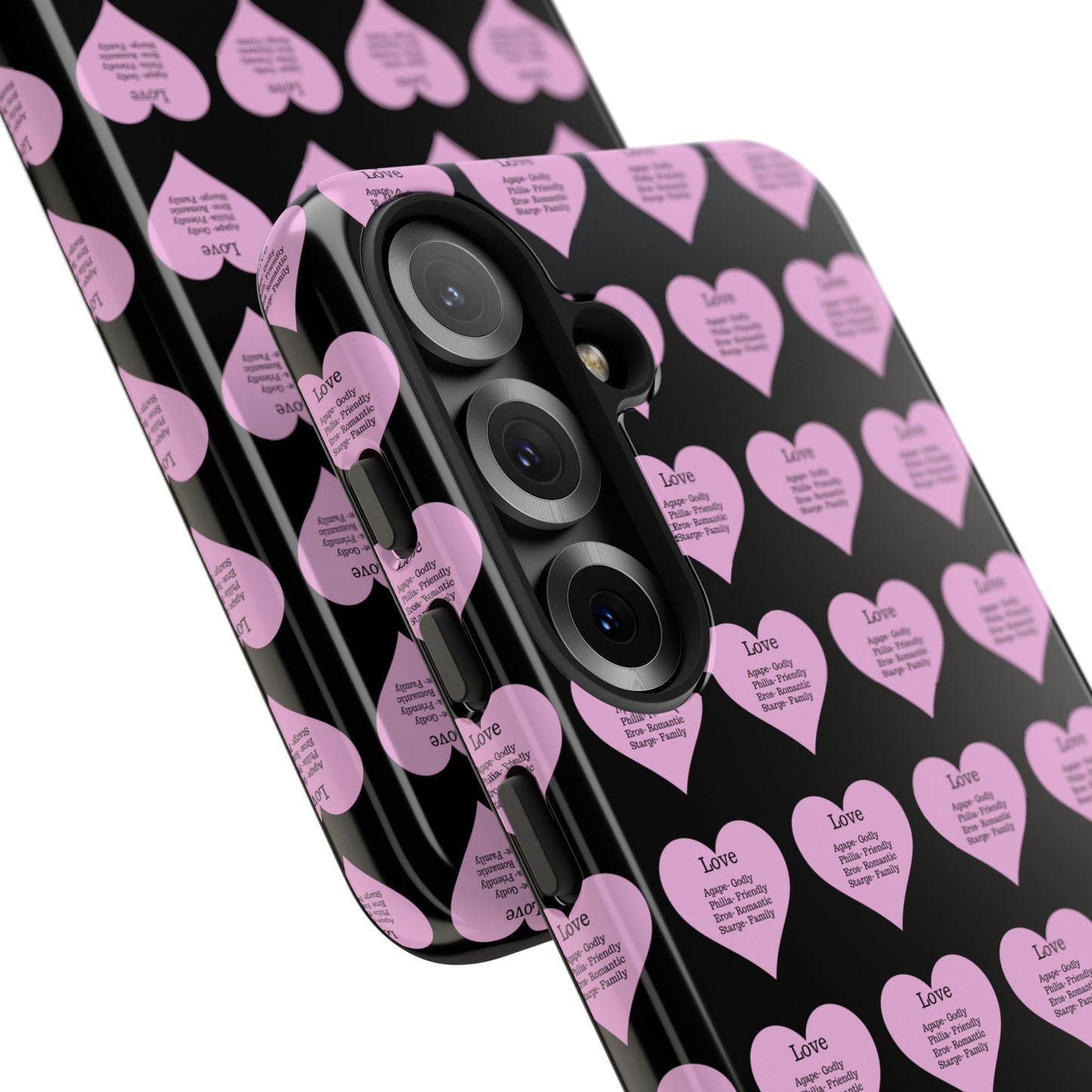 Hearts-A-Flutter Phone Case (Samsung)(Black)