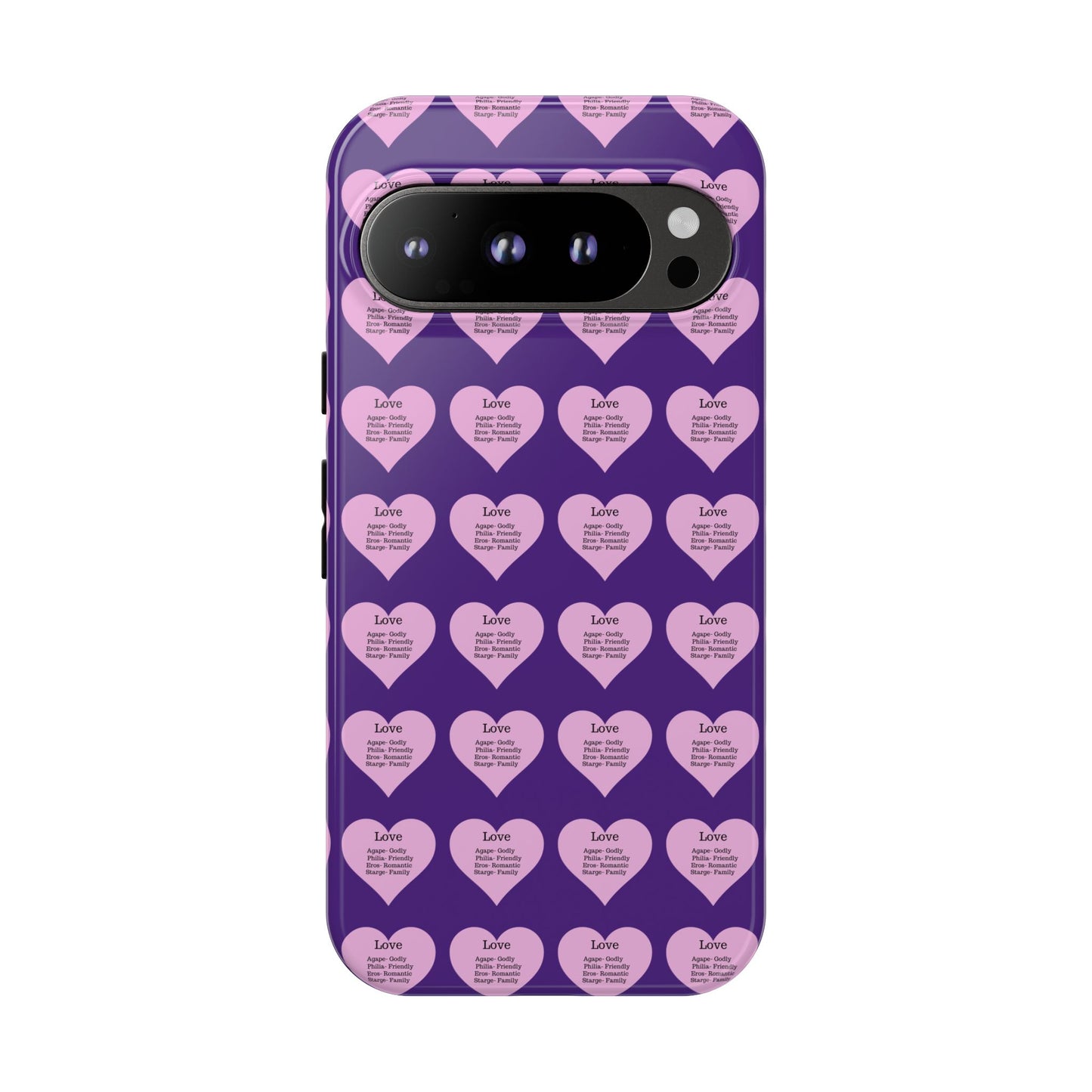 Hearts-A-Flutter Phone Case (iPhone, Google Pixel)(Purple)