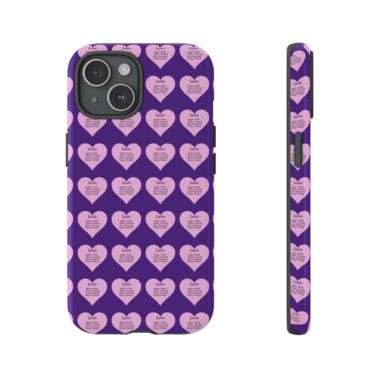 Hearts-A-Flutter Phone Case (iPhone, Google Pixel)(Purple)