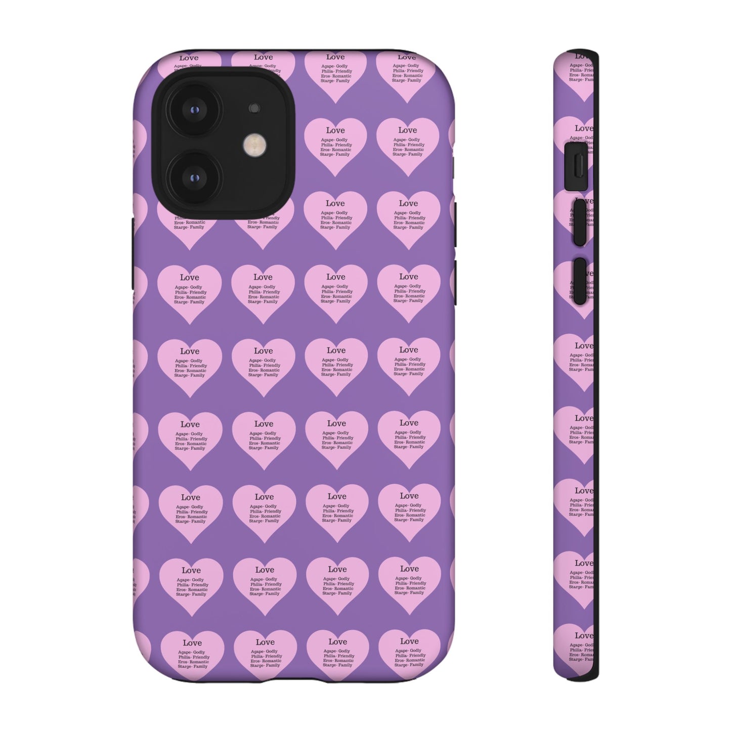 Hearts-A-Flutter Phone Case (iPhone, Google Pixel)(Light purple)