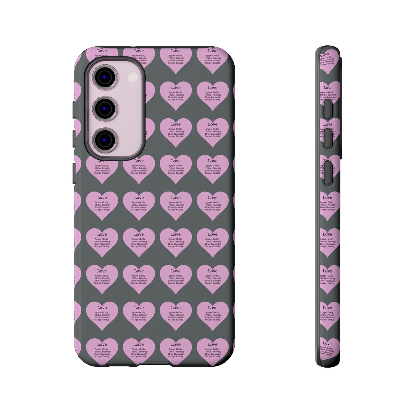 Hearts-A-Flutter Phone Case (Samsung)(Dark grey)