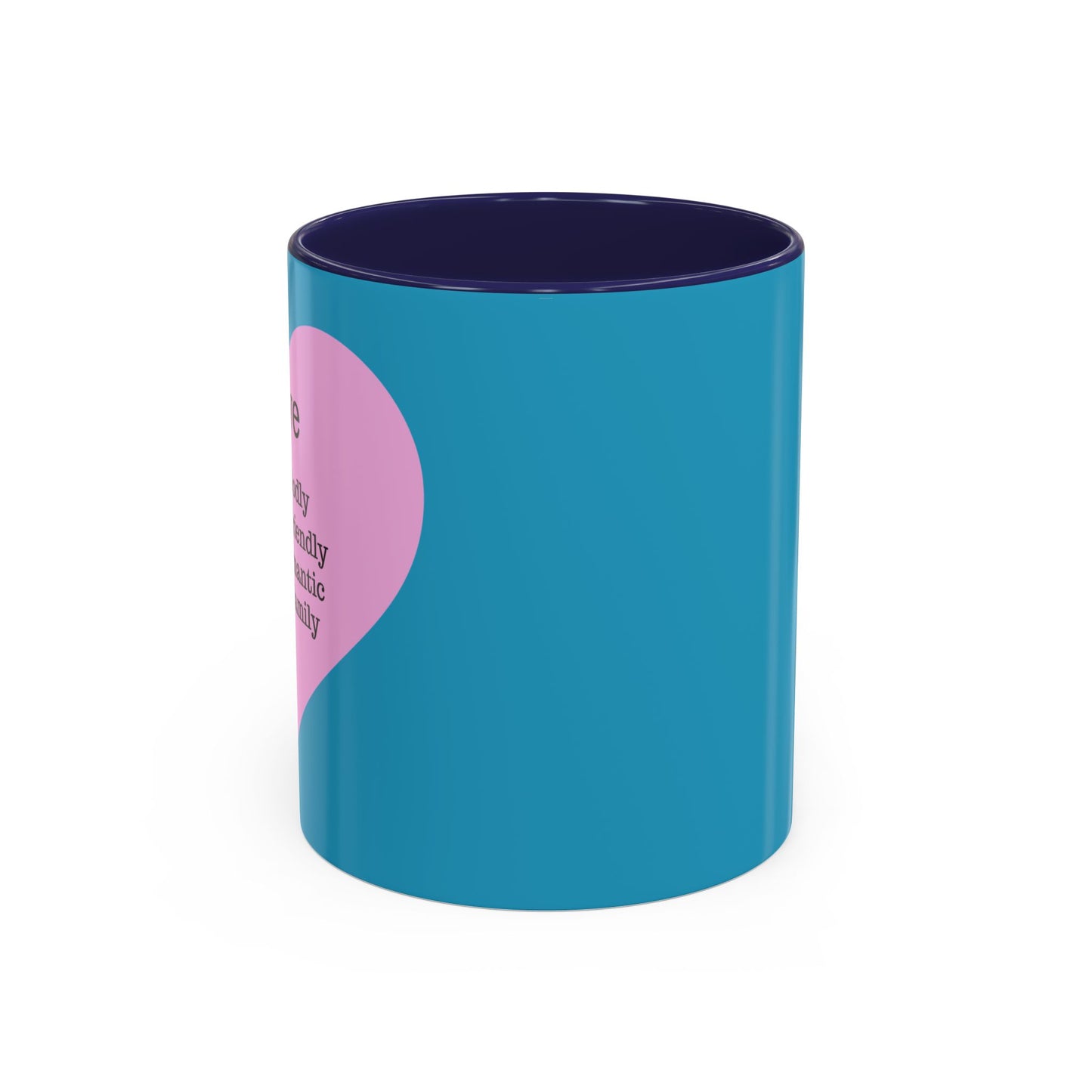 Charming Heart Accent Coffee Mug (Turquoise)