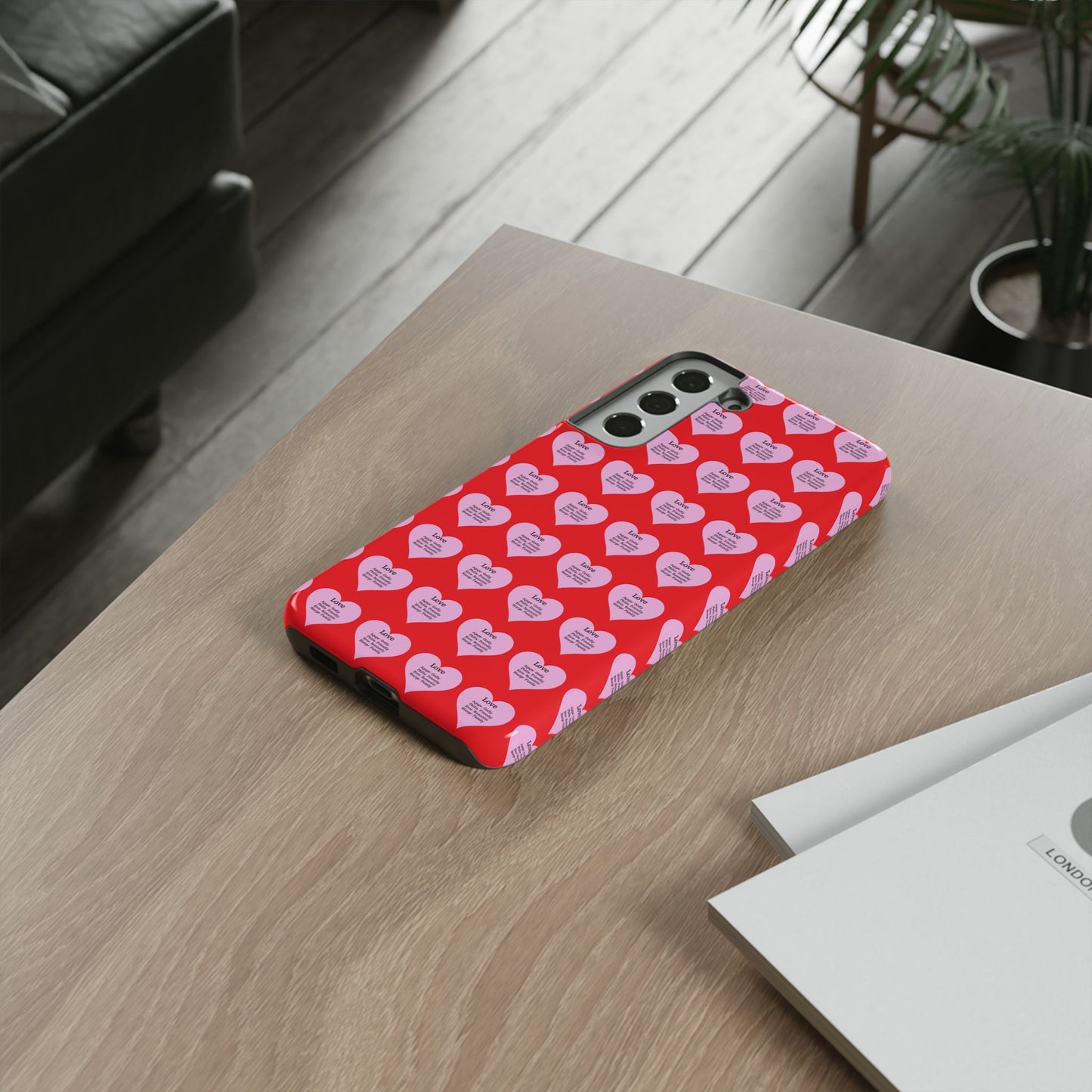Hearts-A-Flutter Phone Case (Samsung)(Red)