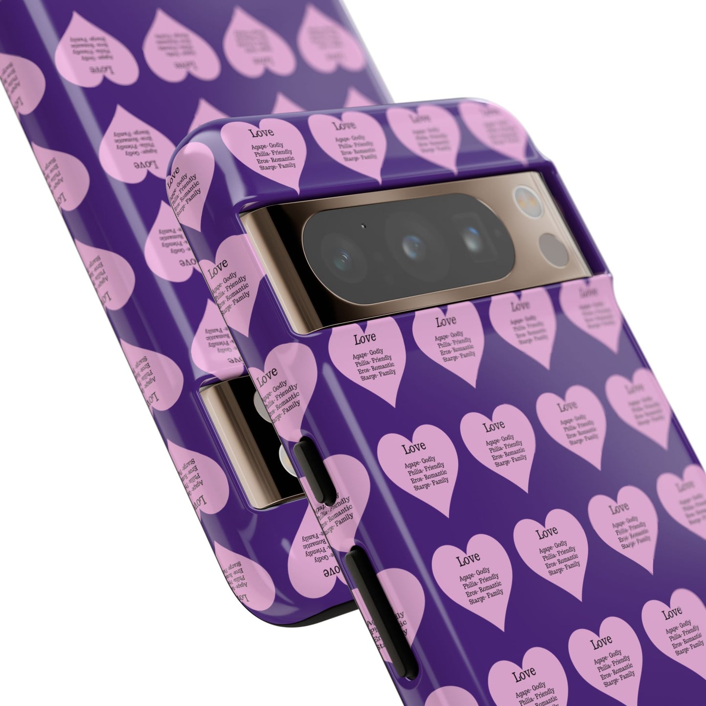 Hearts-A-Flutter Phone Case (iPhone, Google Pixel)(Purple)