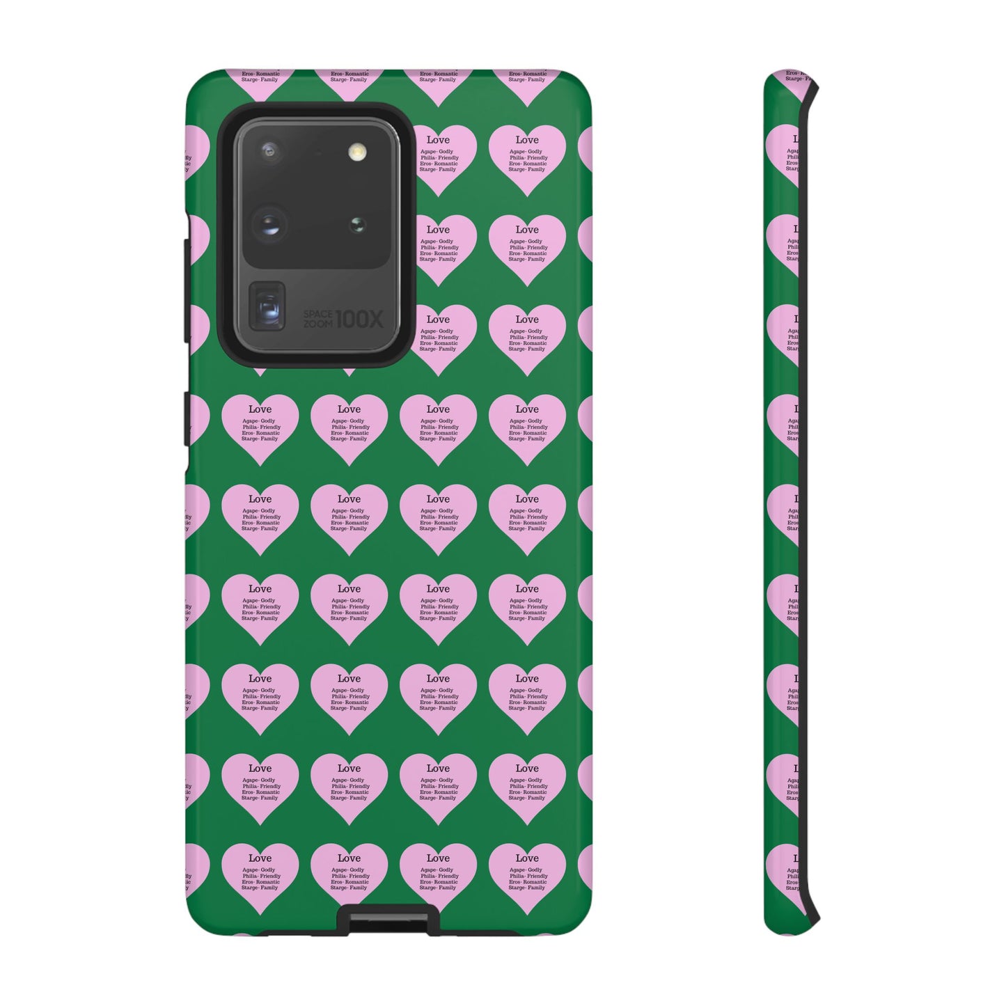 Hearts-A-Flutter Phone Case (Samsung)(Dark green)