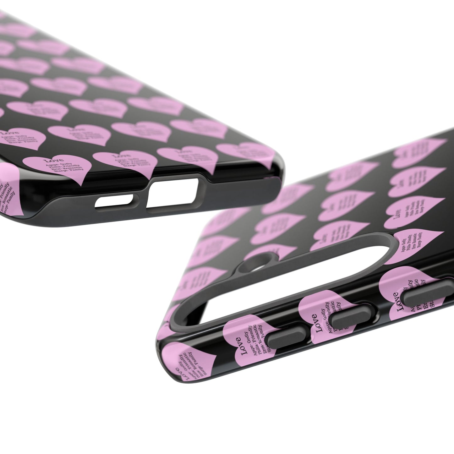 Hearts-A-Flutter Phone Case (Samsung)(Black)