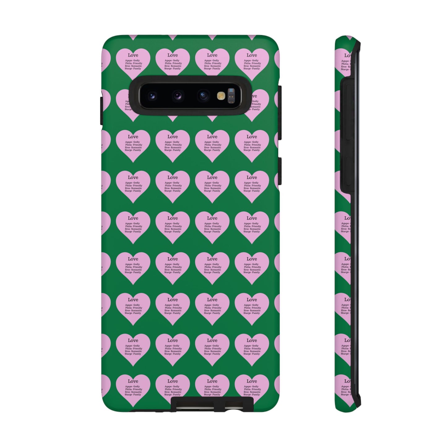 Hearts-A-Flutter Phone Case (Samsung)(Dark green)
