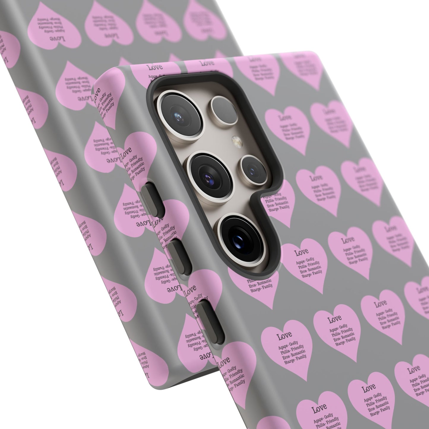 Hearts-A-Flutter Phone Case (Samsung)(Grey)