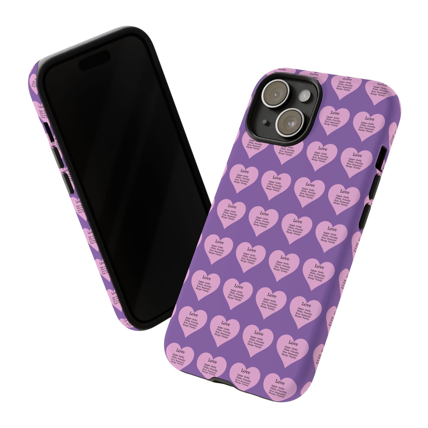 Hearts-A-Flutter Phone Case (iPhone, Google Pixel)(Light purple)