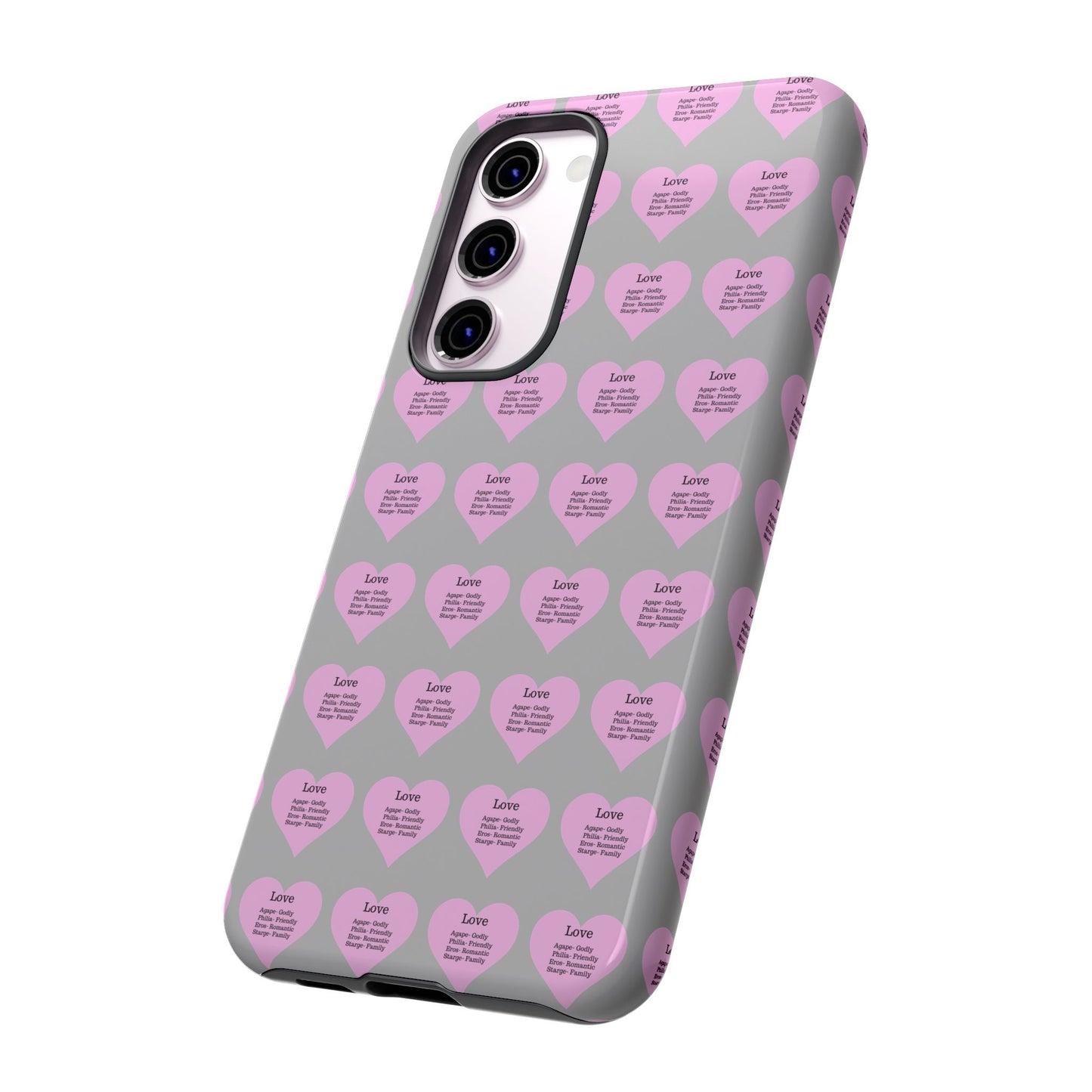 Hearts-A-Flutter Phone Case (Samsung)(Light grey)