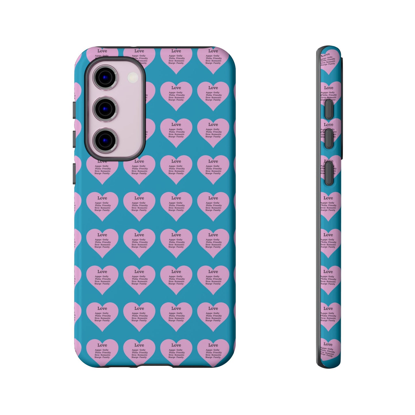 Hearts-A-Flutter Phone Case (Samsung)(Turquoise)