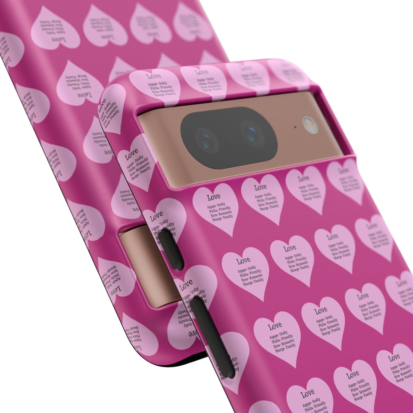 Hearts-A-Flutter Phone Case (iPhone, Google Pixel)(Pink)